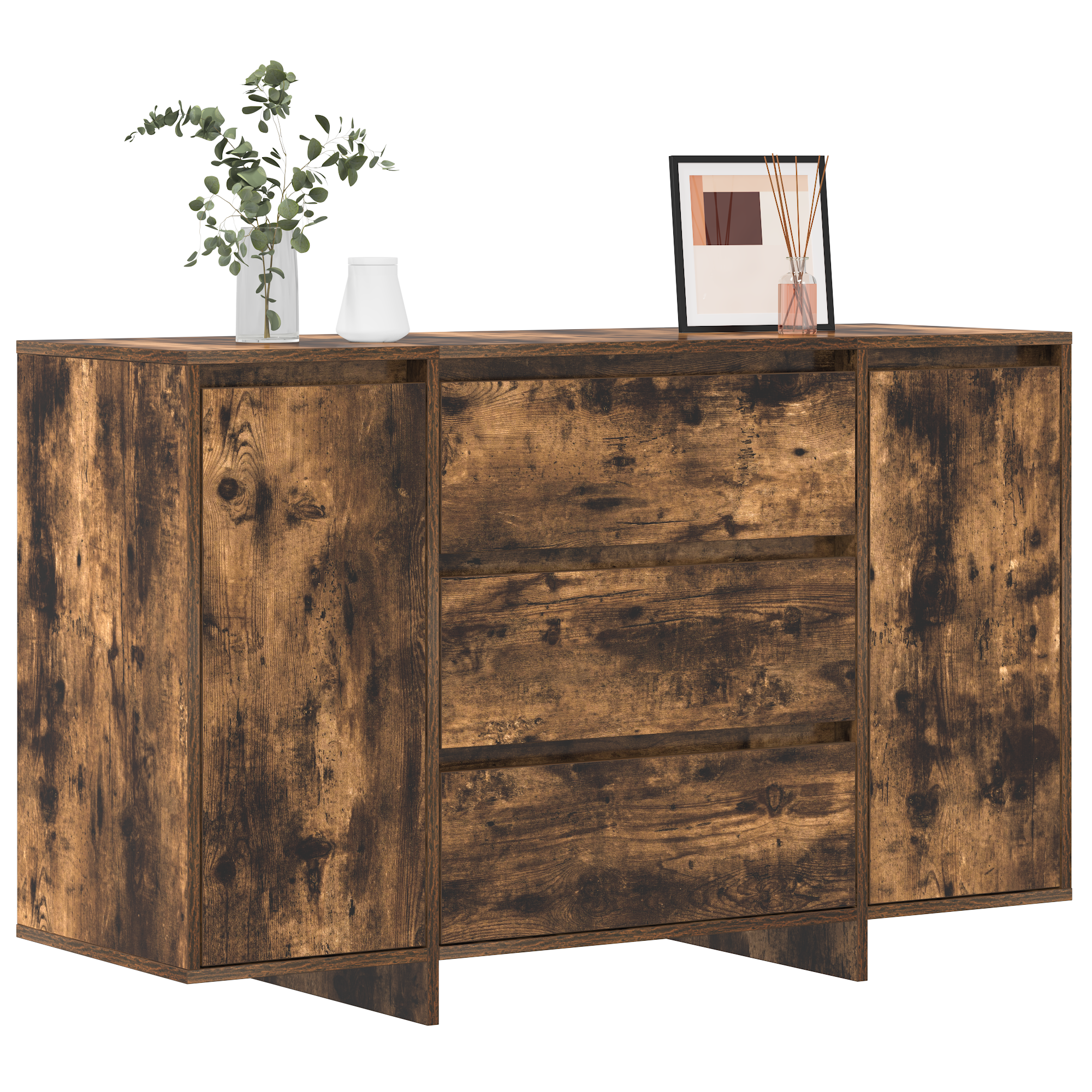 Sideboard Smoked Oak 120x41x75 cm Engineered Wood - Image 3