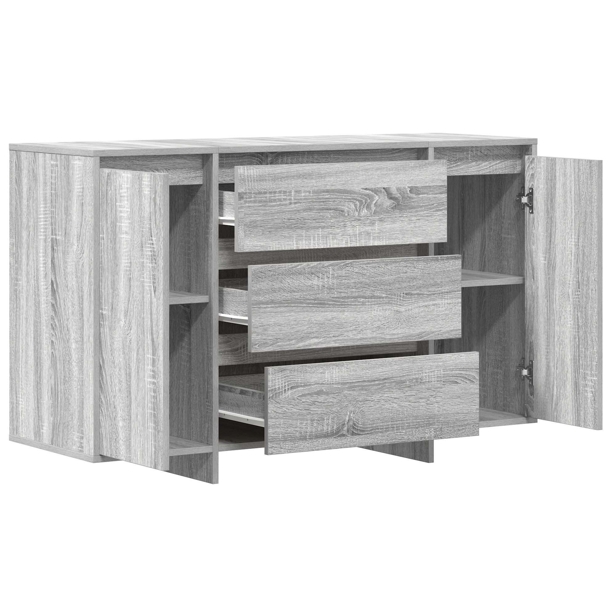 Sideboard Grey Sonoma 120x41x75 cm Engineered Wood - Image 5