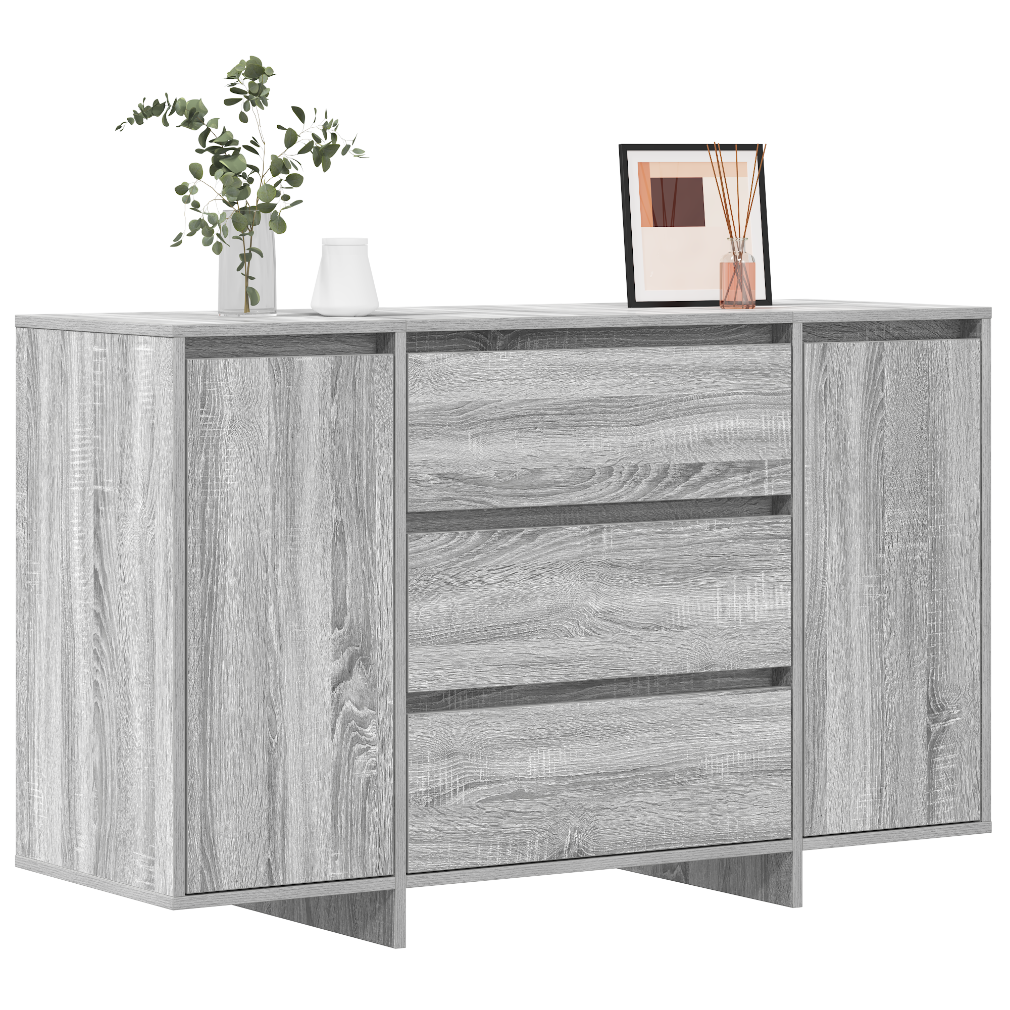 Sideboard Grey Sonoma 120x41x75 cm Engineered Wood - Image 3