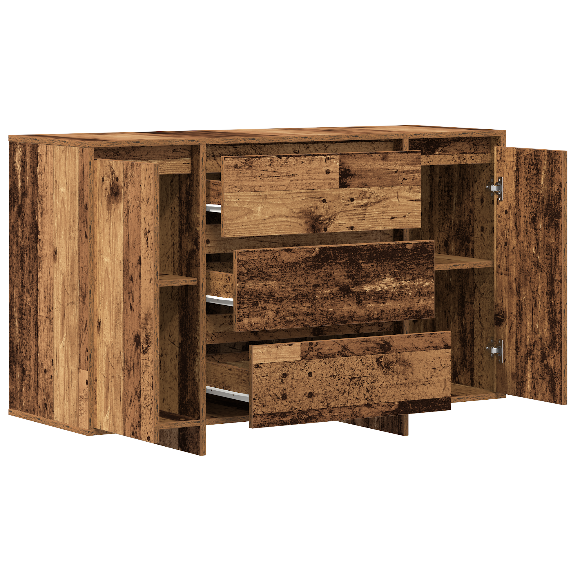 Sideboard Old Wood 120x41x75 cm Engineered Wood - Image 5