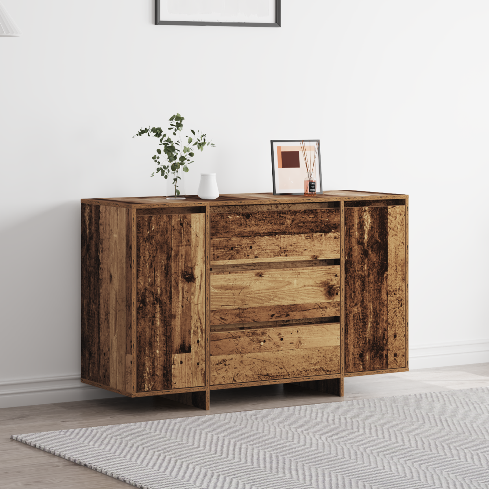 Sideboard Old Wood 120x41x75 cm Engineered Wood
