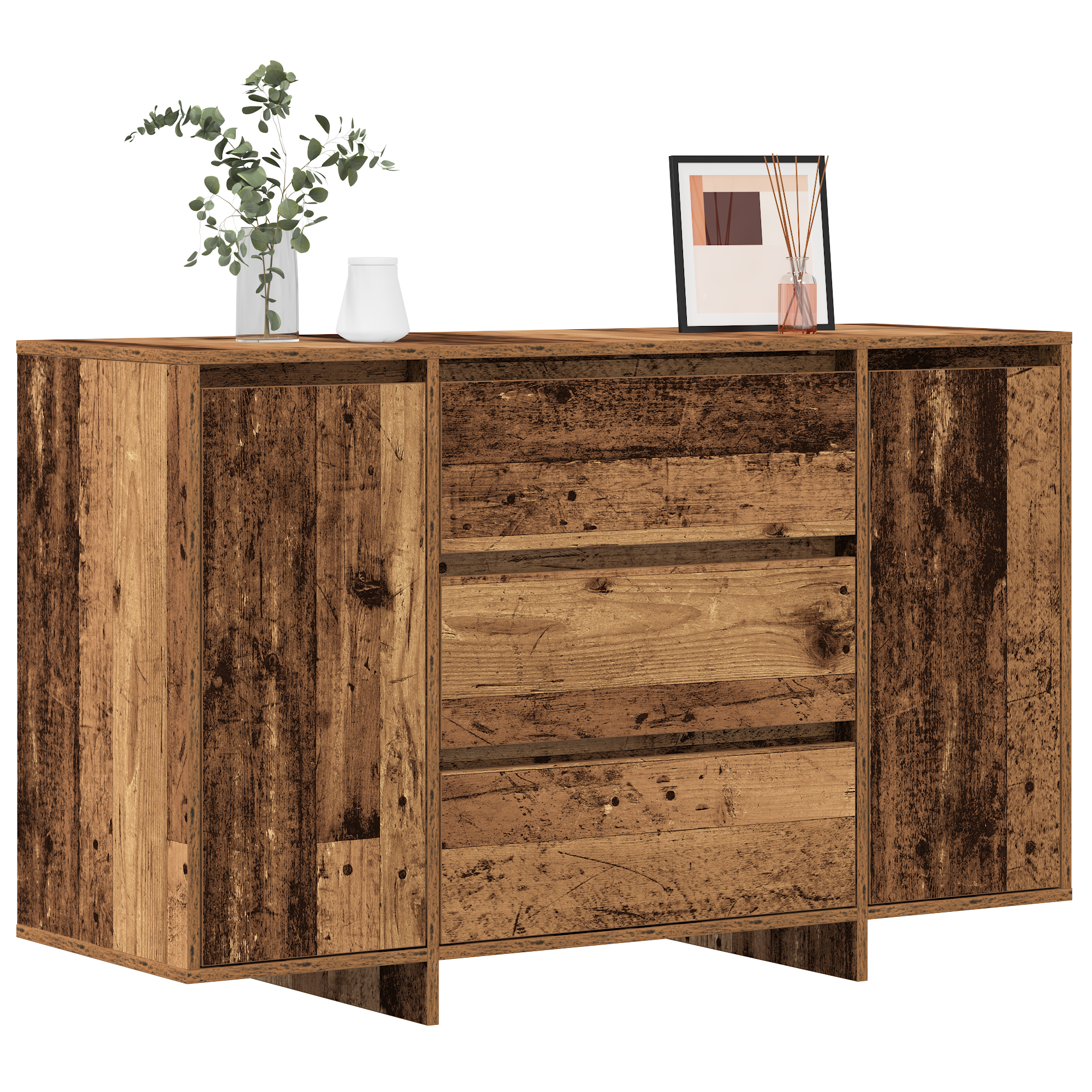 Sideboard Old Wood 120x41x75 cm Engineered Wood - Image 3