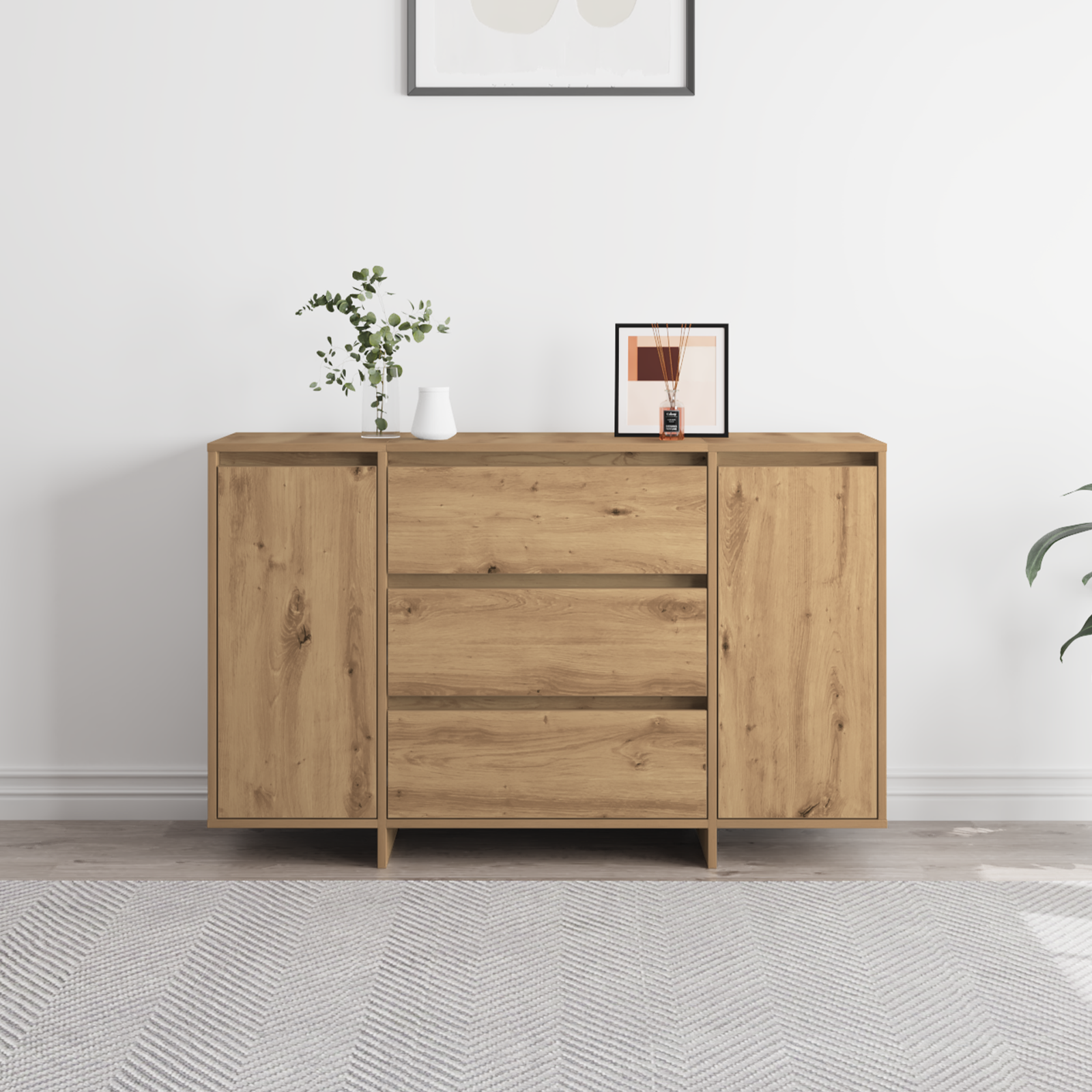 Sideboard Artisan Oak 120x41x75 cm Engineered Wood - Image 4