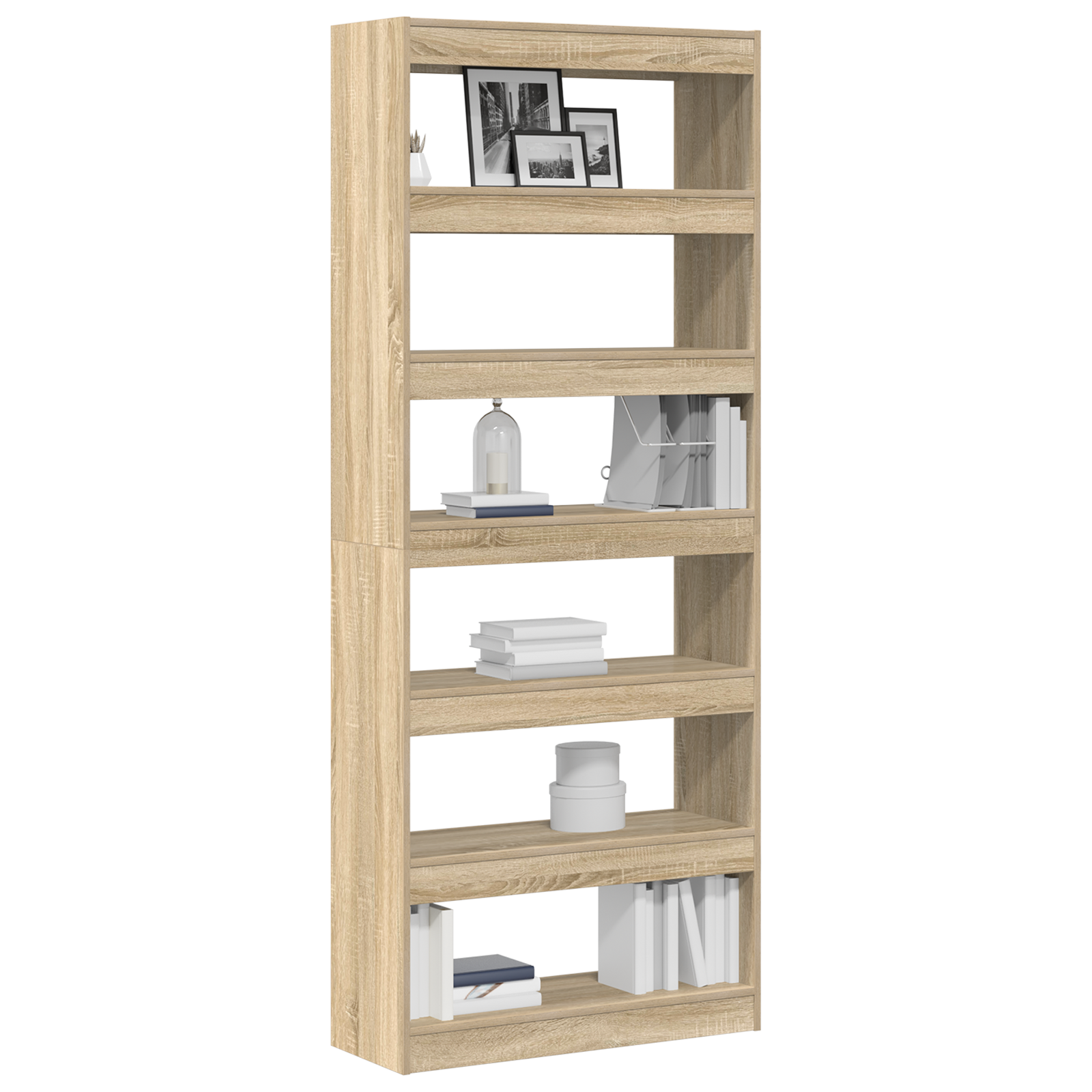 Sonoma Oak Bookshelf Sonoma oak Engineered wood 80 x 30 x 198 cm - Image 3