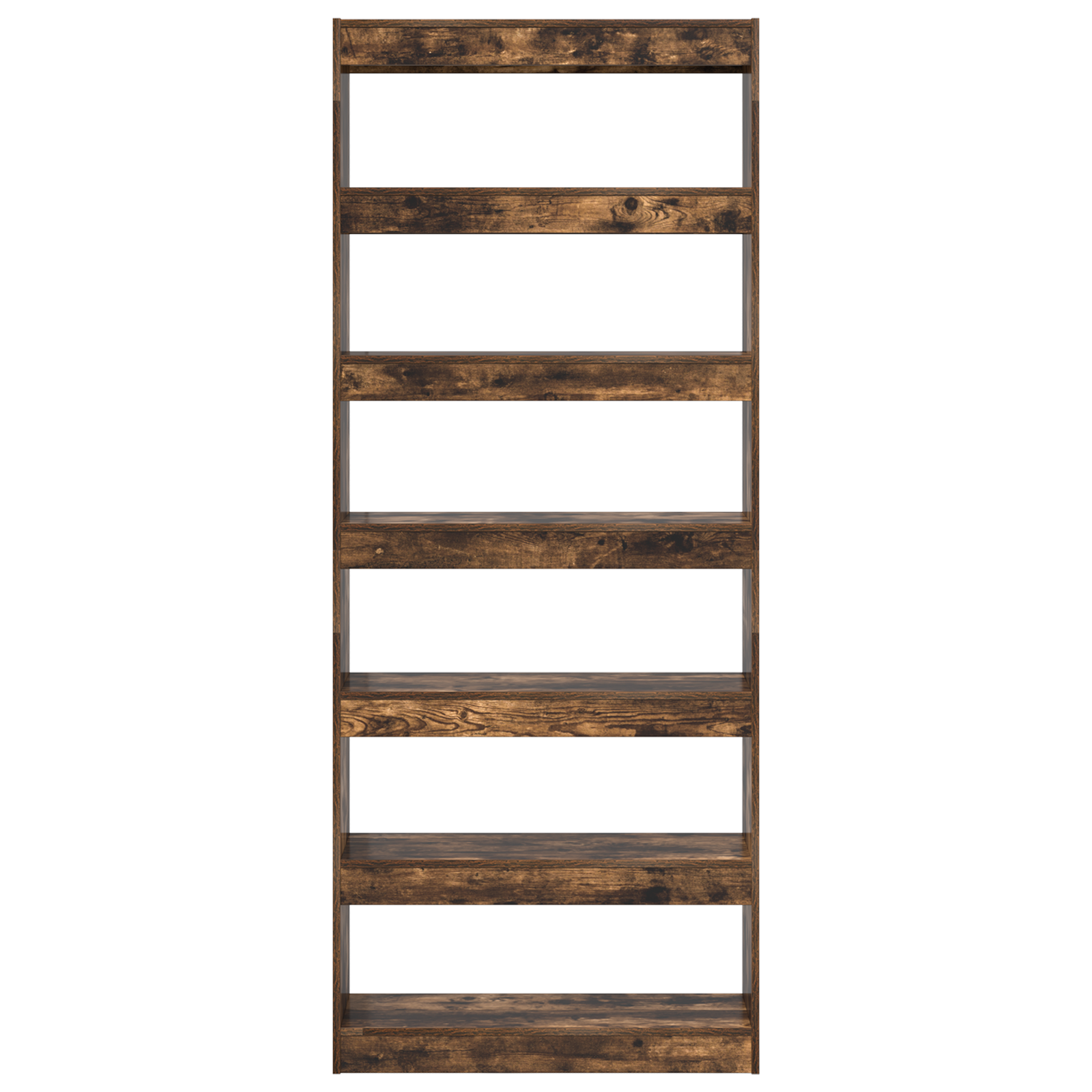 Smoked Oak Bookshelf Smoked Oak Wood 80 x 30 x 198 cm Shelving - Image 5