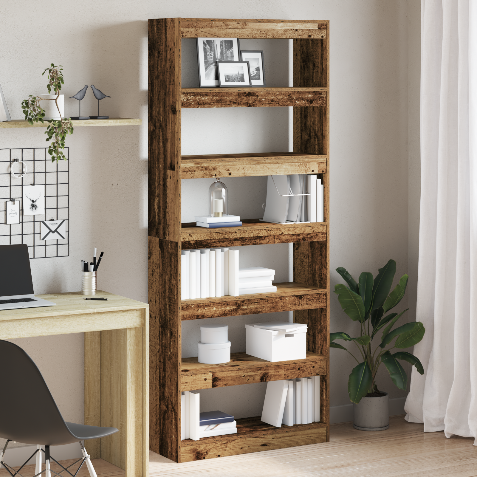 Old Wood Bookshelf Old Wood Engineered wood 80 x 30 x 198 cm