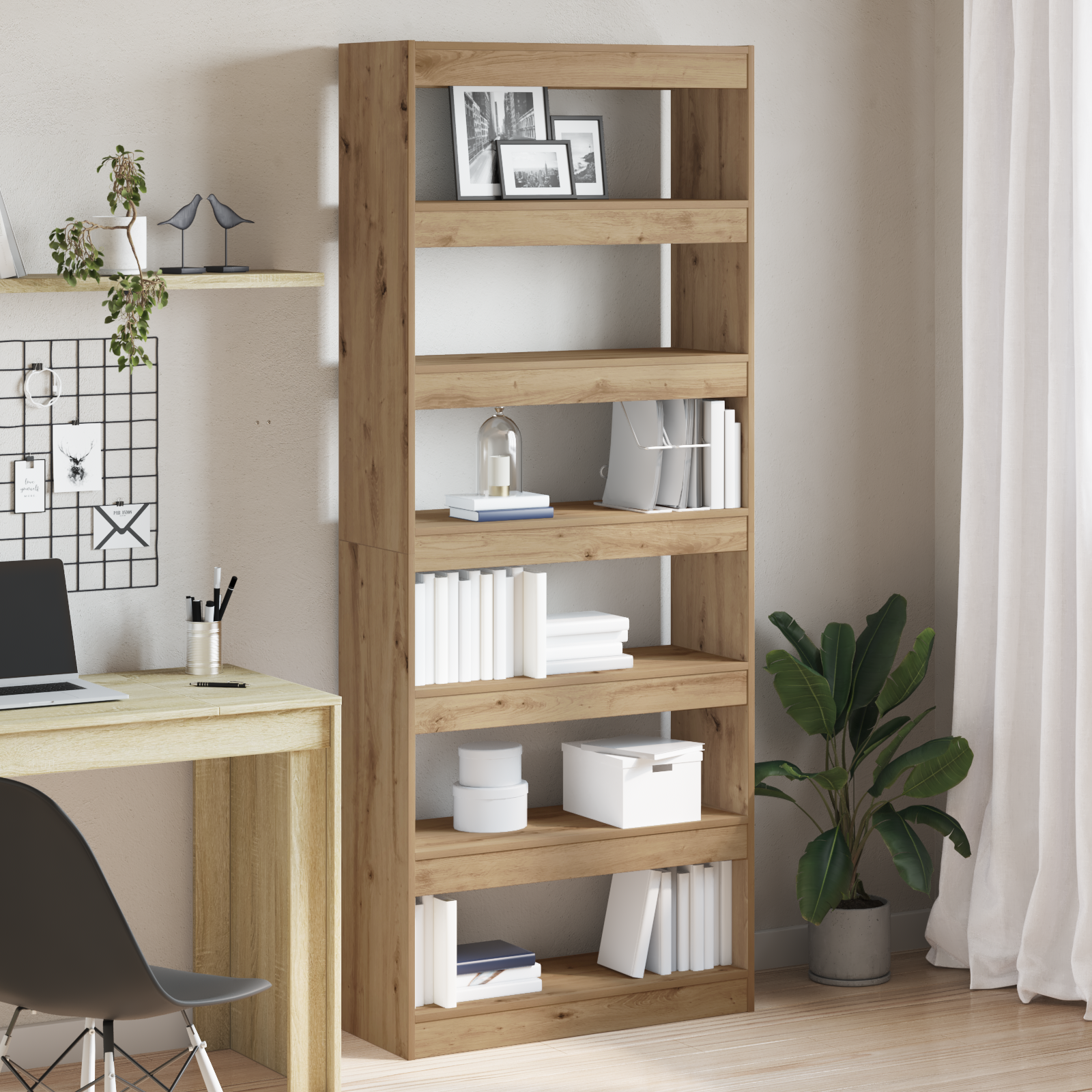 Artisan Oak Bookshelf Artisan oak Engineered wood 80 x 30 x 198 cm