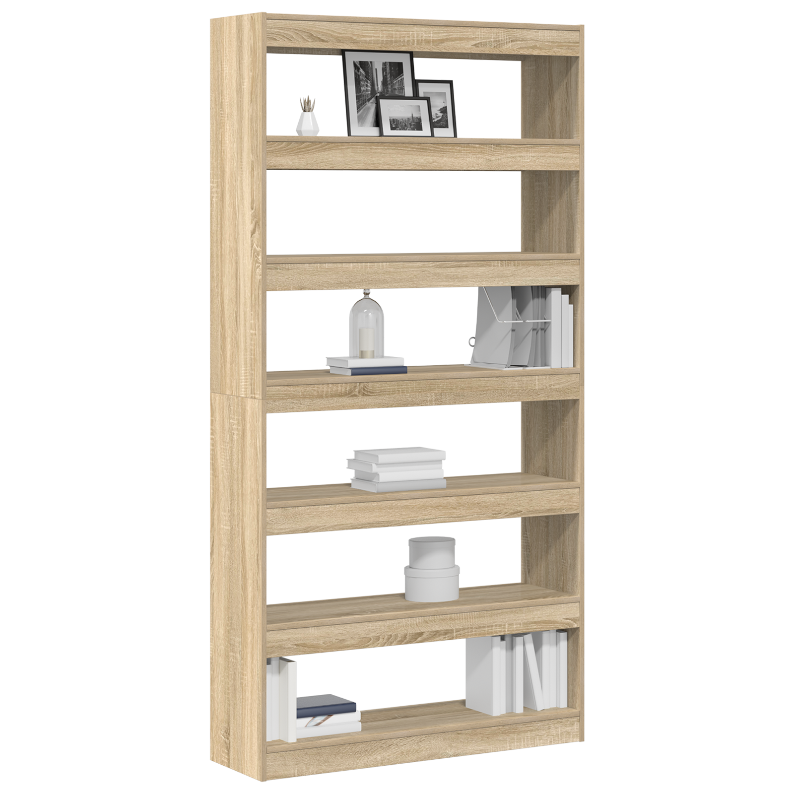 Bookcase Sonoma Oak Engineered Wood 100 x 30 x 198 cm Shelving - Image 3