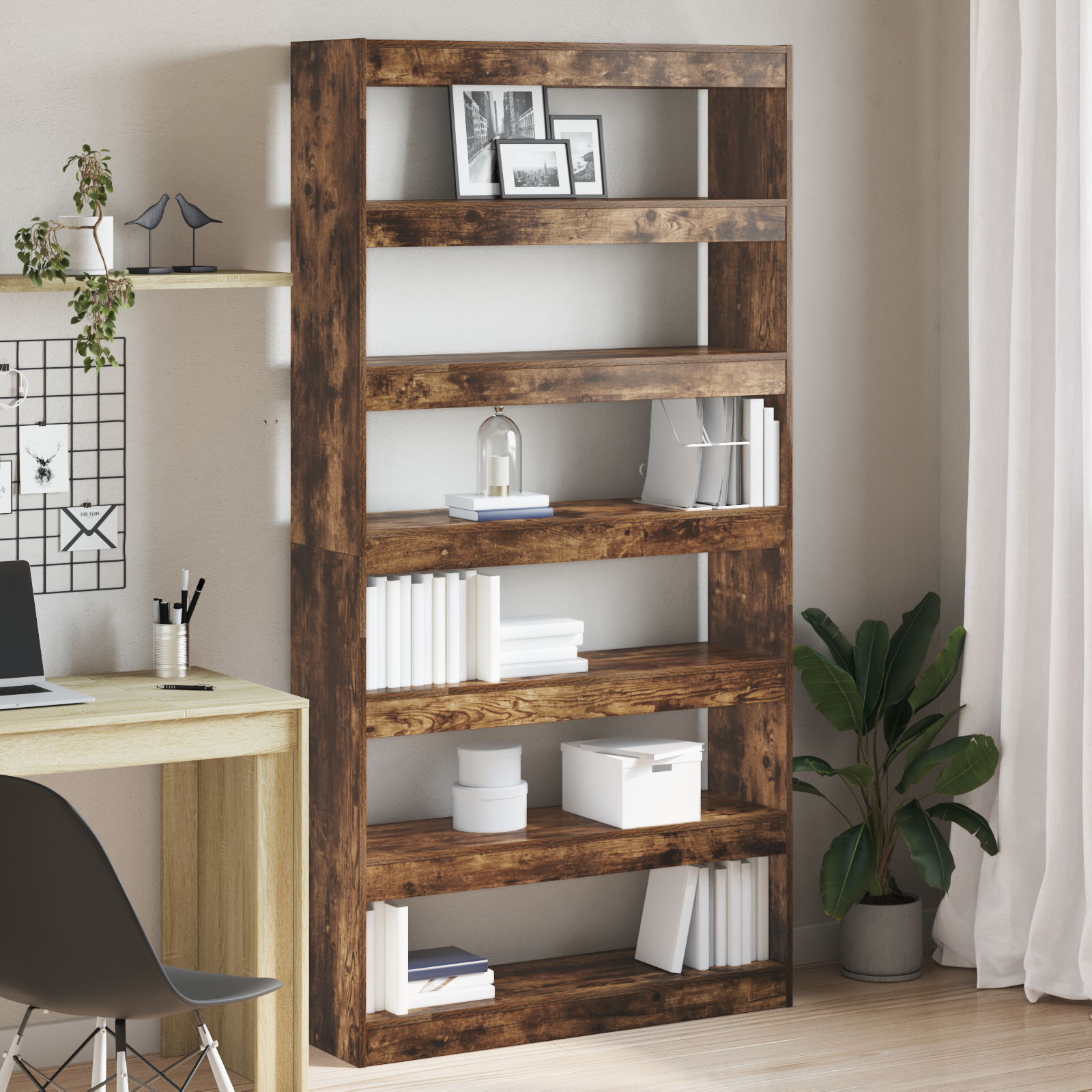 Brown Bookshelf Brown Engineered wood 100 x 30 x 198 cm