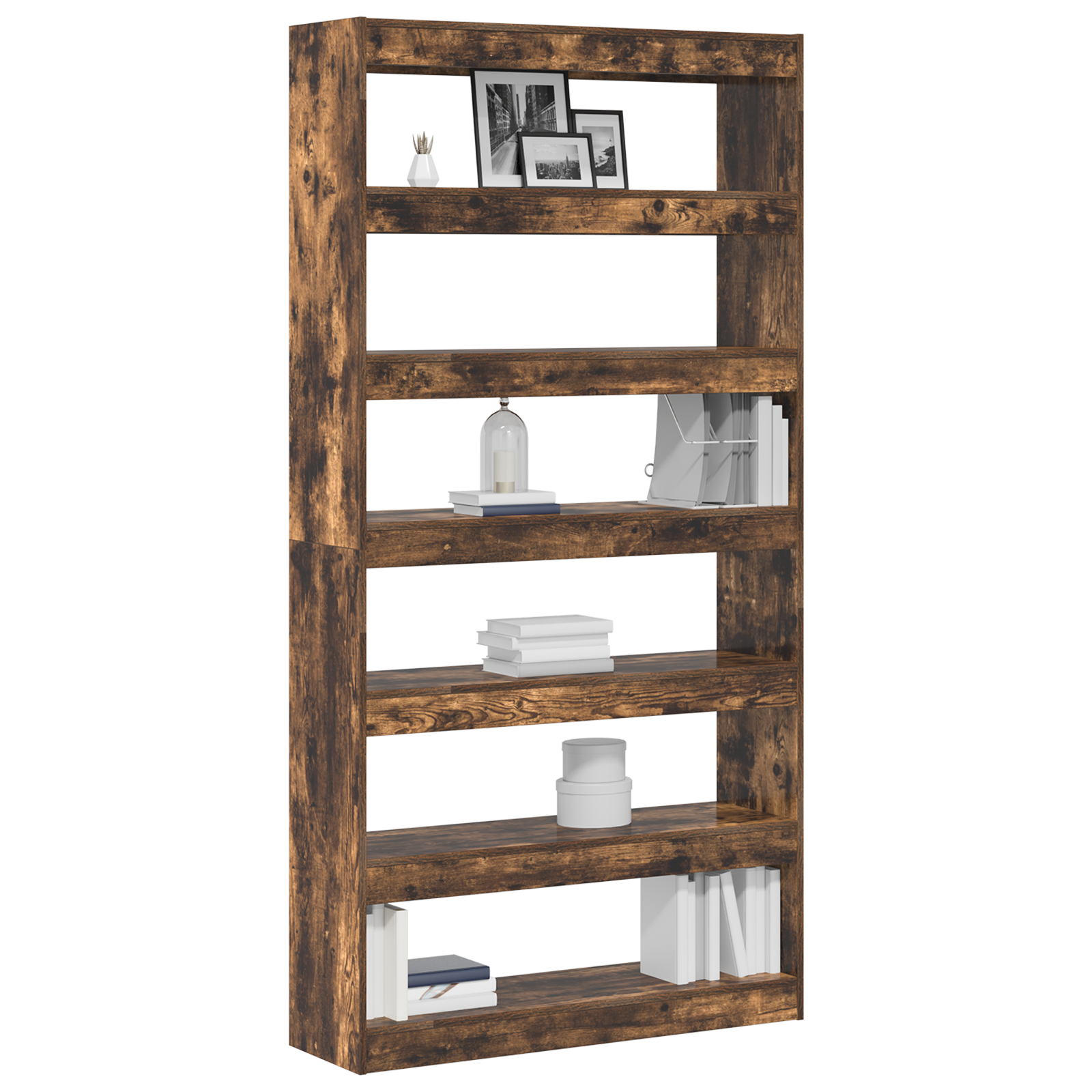 Brown Bookshelf Brown Engineered wood 100 x 30 x 198 cm - Image 3