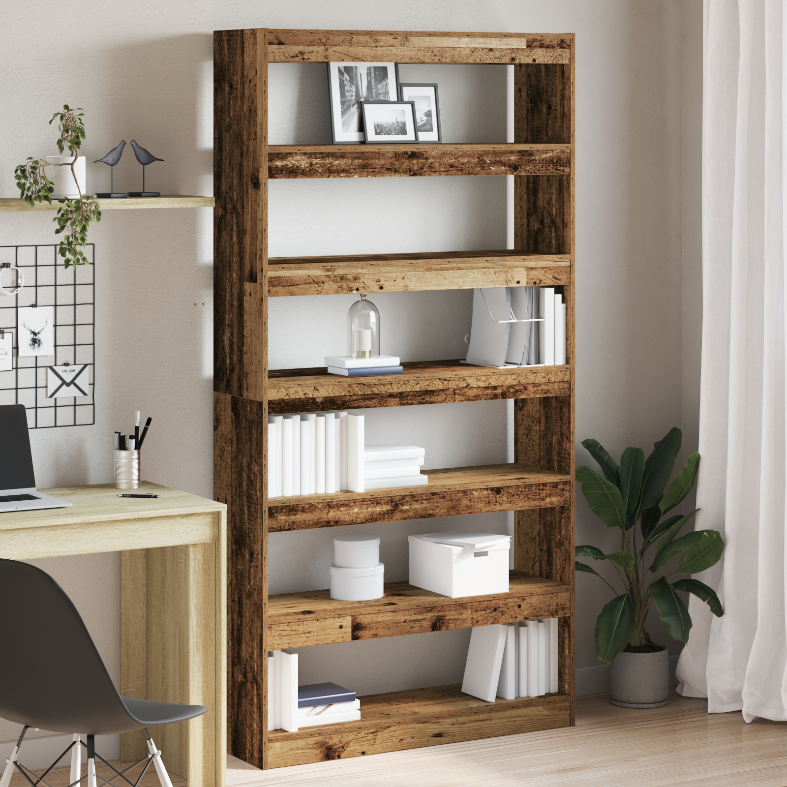 Bookcase Old wood Engineered wood 100 x 30 x 198 cm