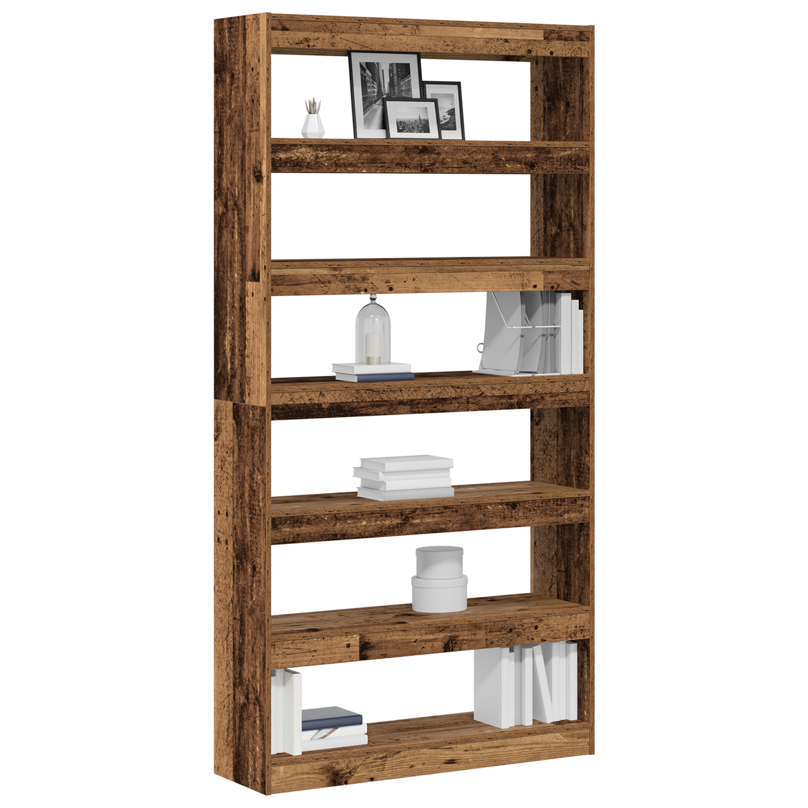 Bookcase Old wood Engineered wood 100 x 30 x 198 cm - Image 3