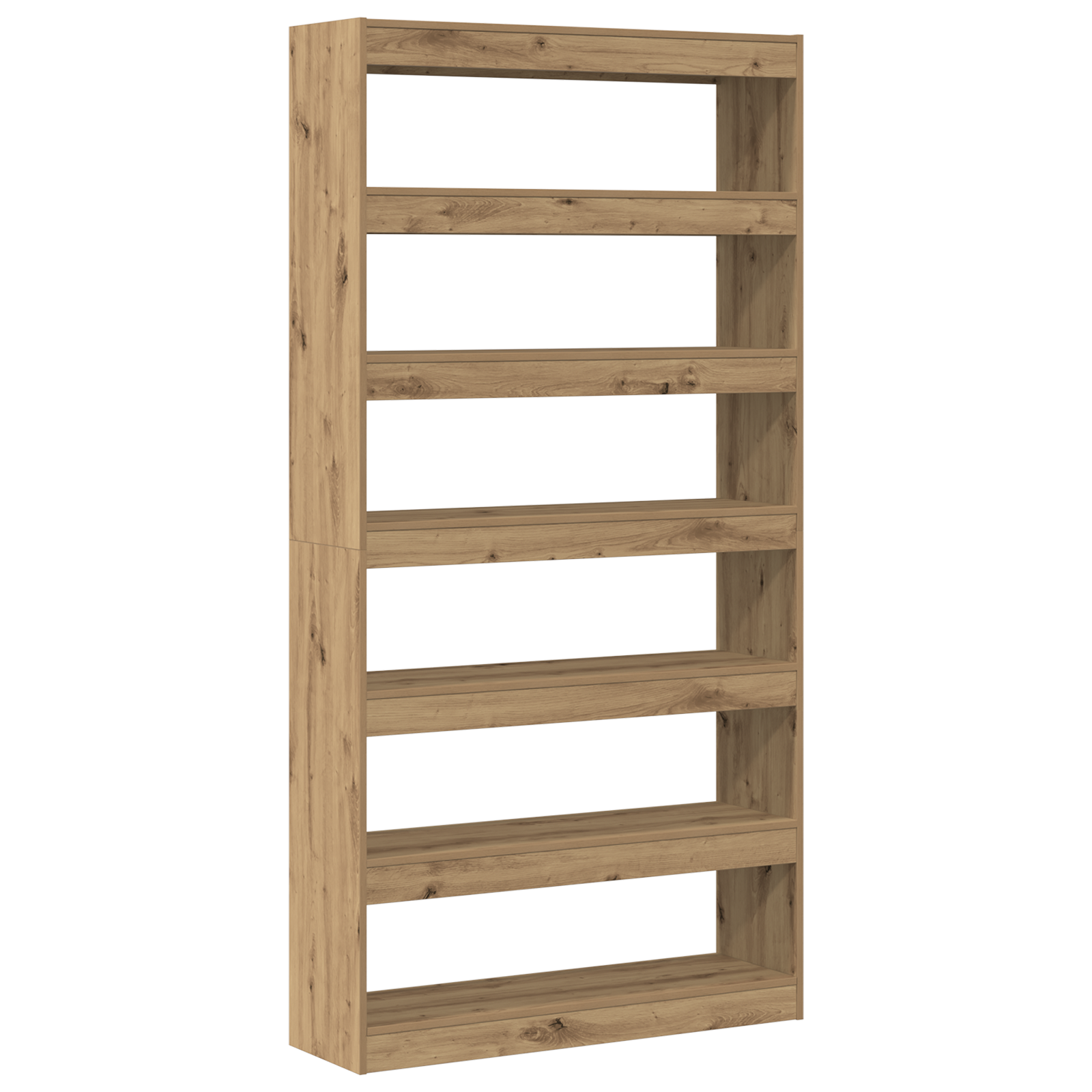 Bookcase Artisan oak Solid wood 100 x 30 x 198 cm Bookshelves - Image 7