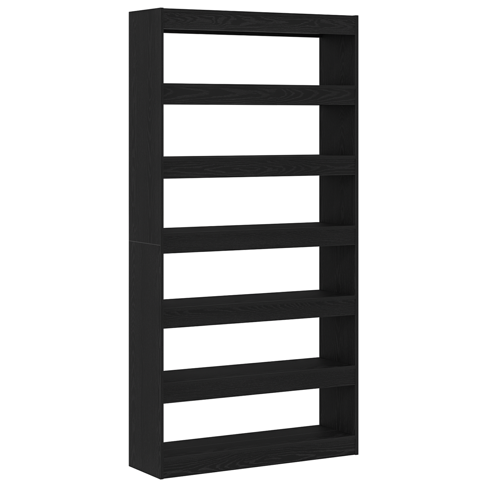 Bookcase Black oak Engineered wood 100 x 30 x 198 cm Shelving - Image 7