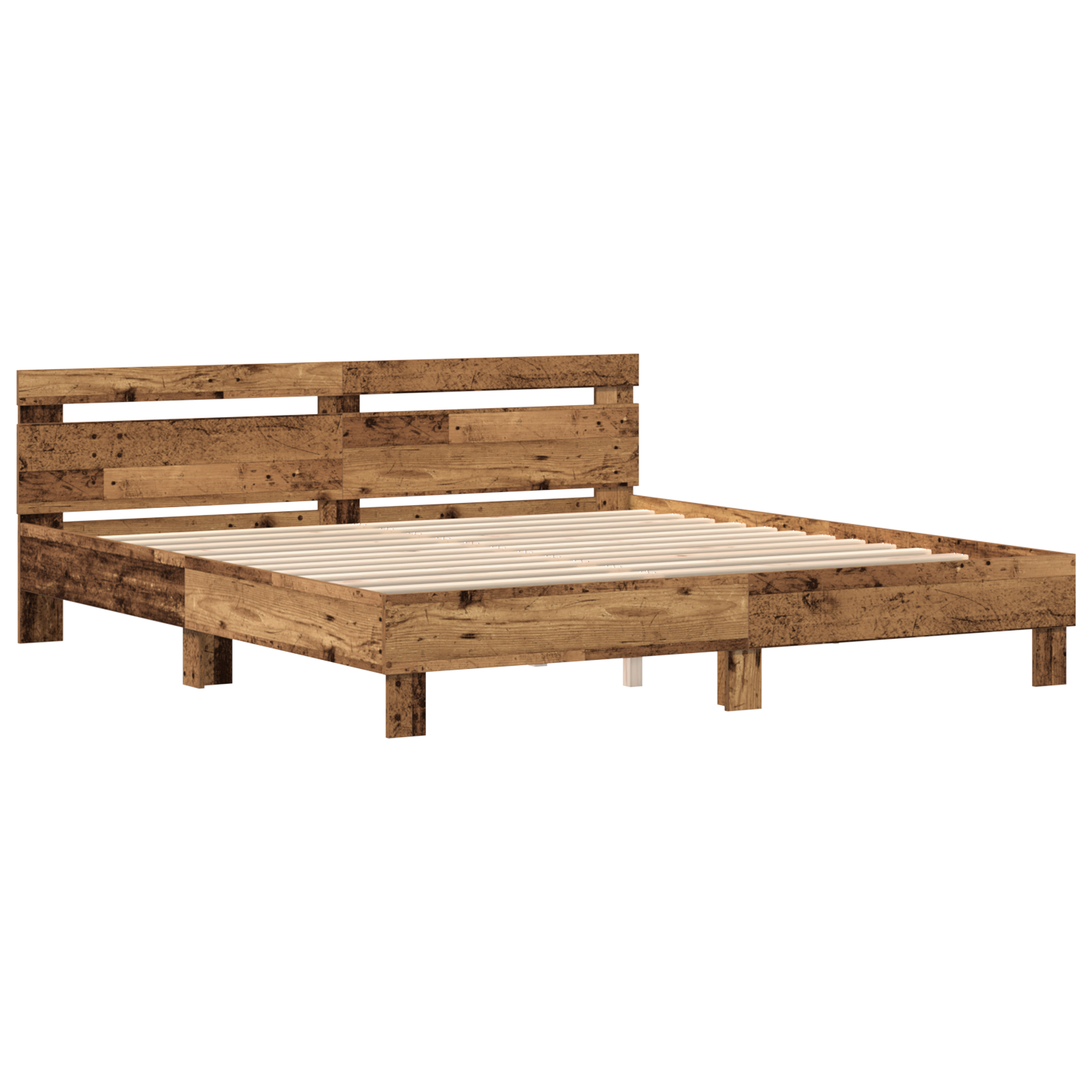 Bed Frame Rustic Old Wood Solid Reclaimed Wood 200 x 200 cm Tough - Image 5