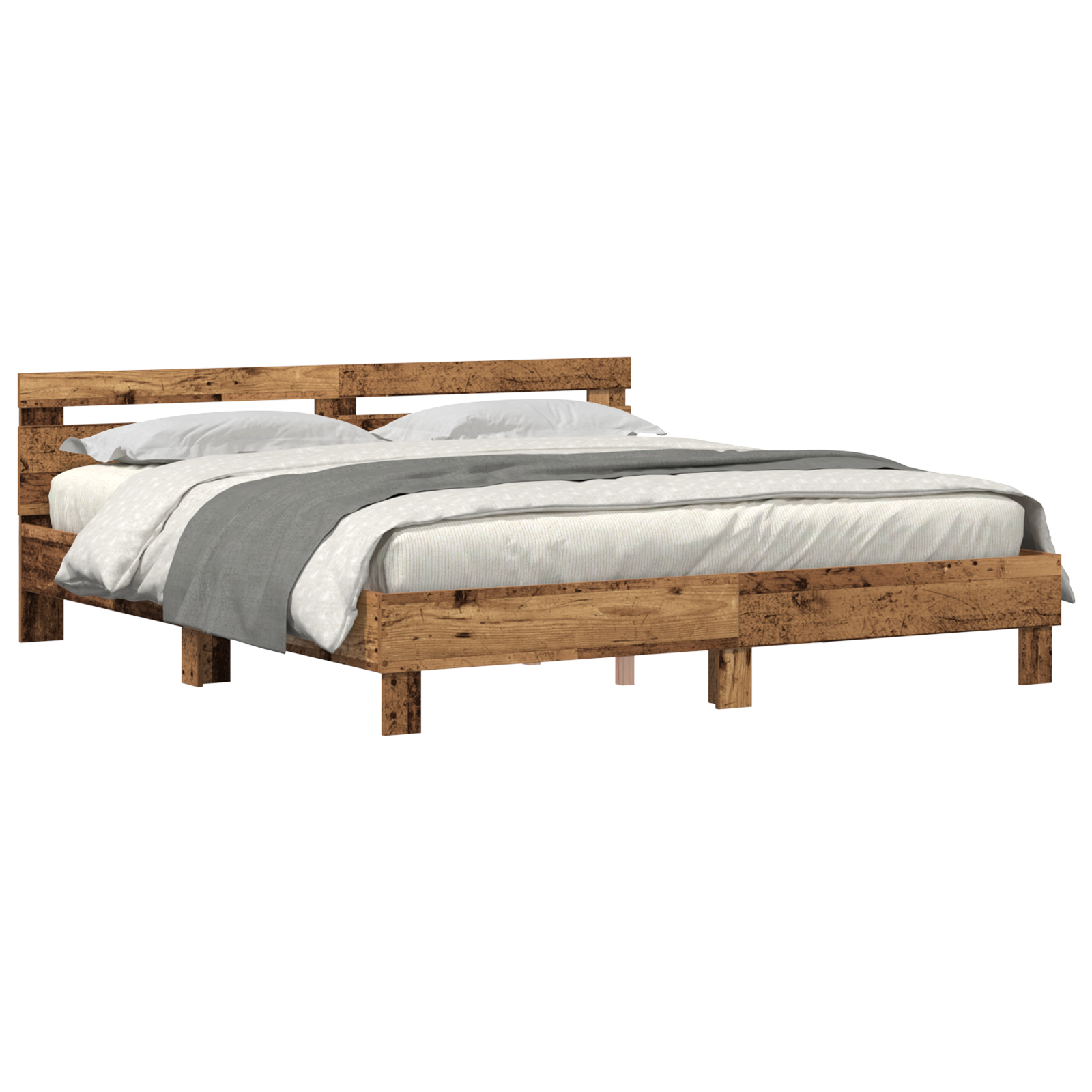Bed Frame Rustic Old Wood Solid Reclaimed Wood 200 x 200 cm Tough - Image 2