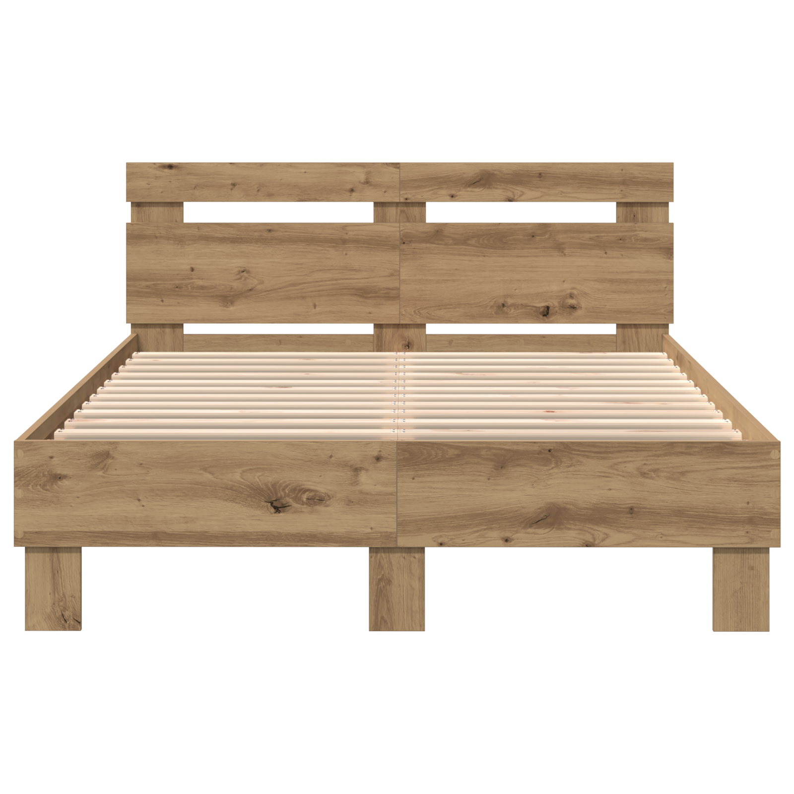 Wood Bed Frame Artisan oak Solid oak wood 120 x 200 cm - Image 8