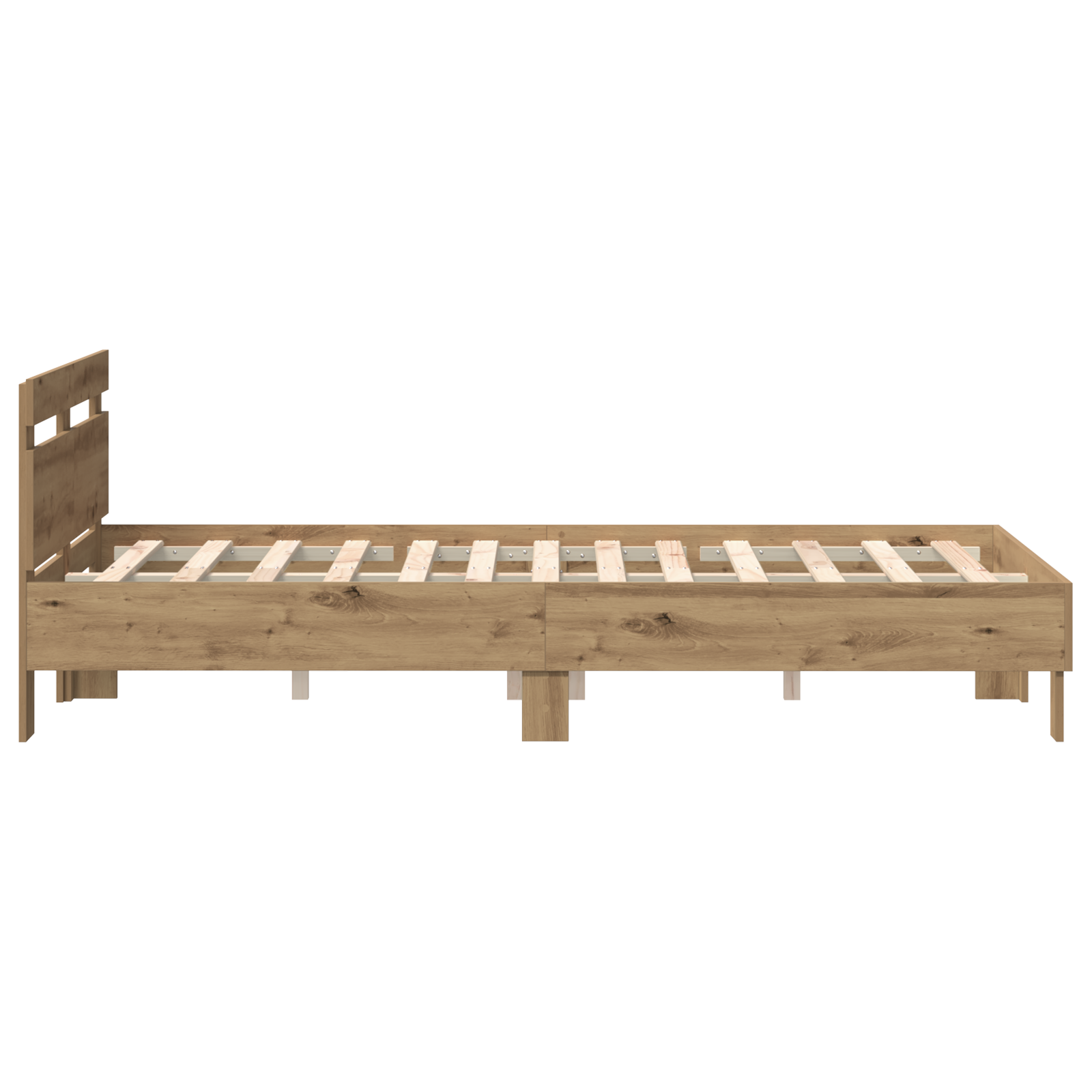 Oak Bed Frame Artisan oak Solid oak wood 135 x 190 cm Durable - Image 6