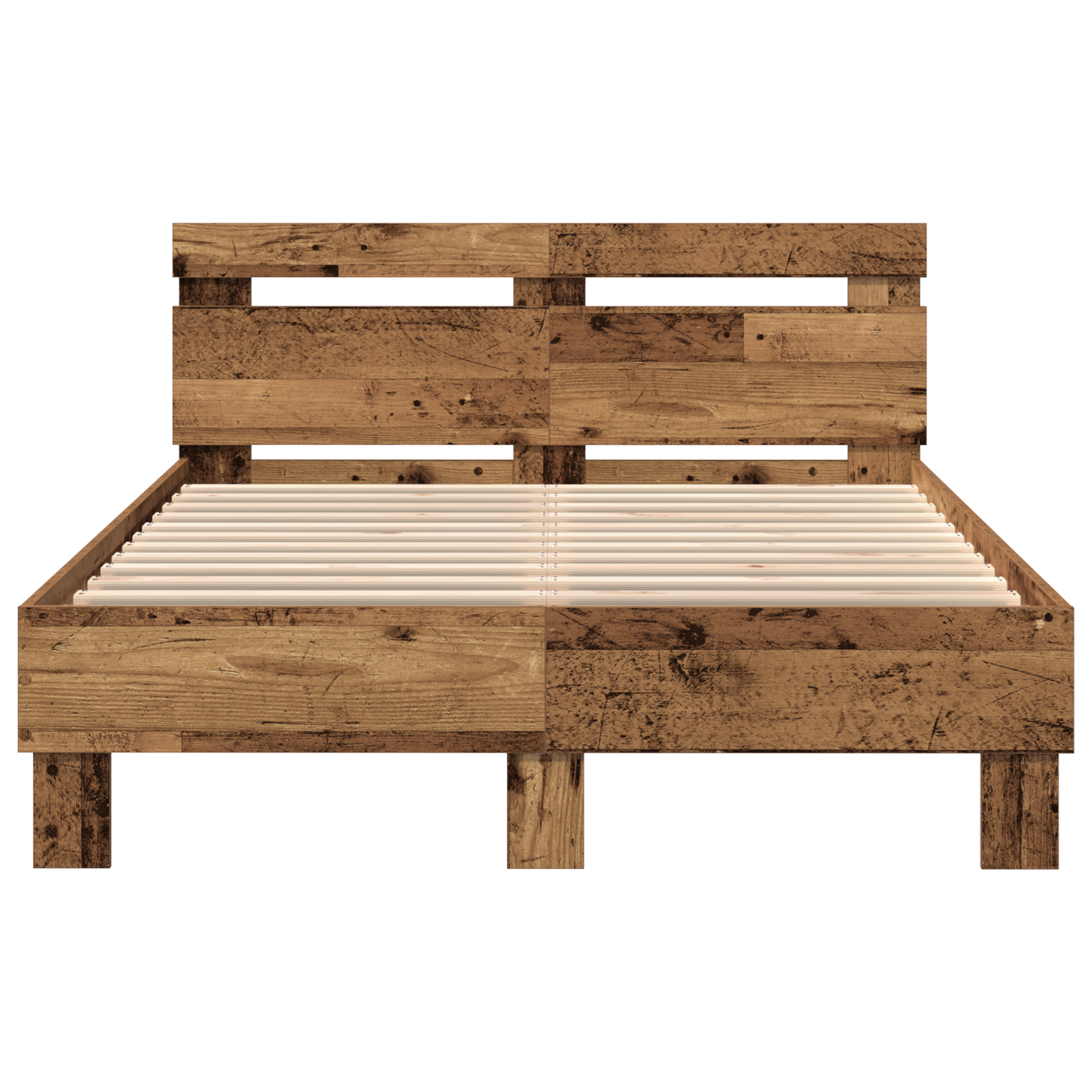 Engineered Wood Bed Frame Old wood Engineered wood 120 x 190 cm - Image 6