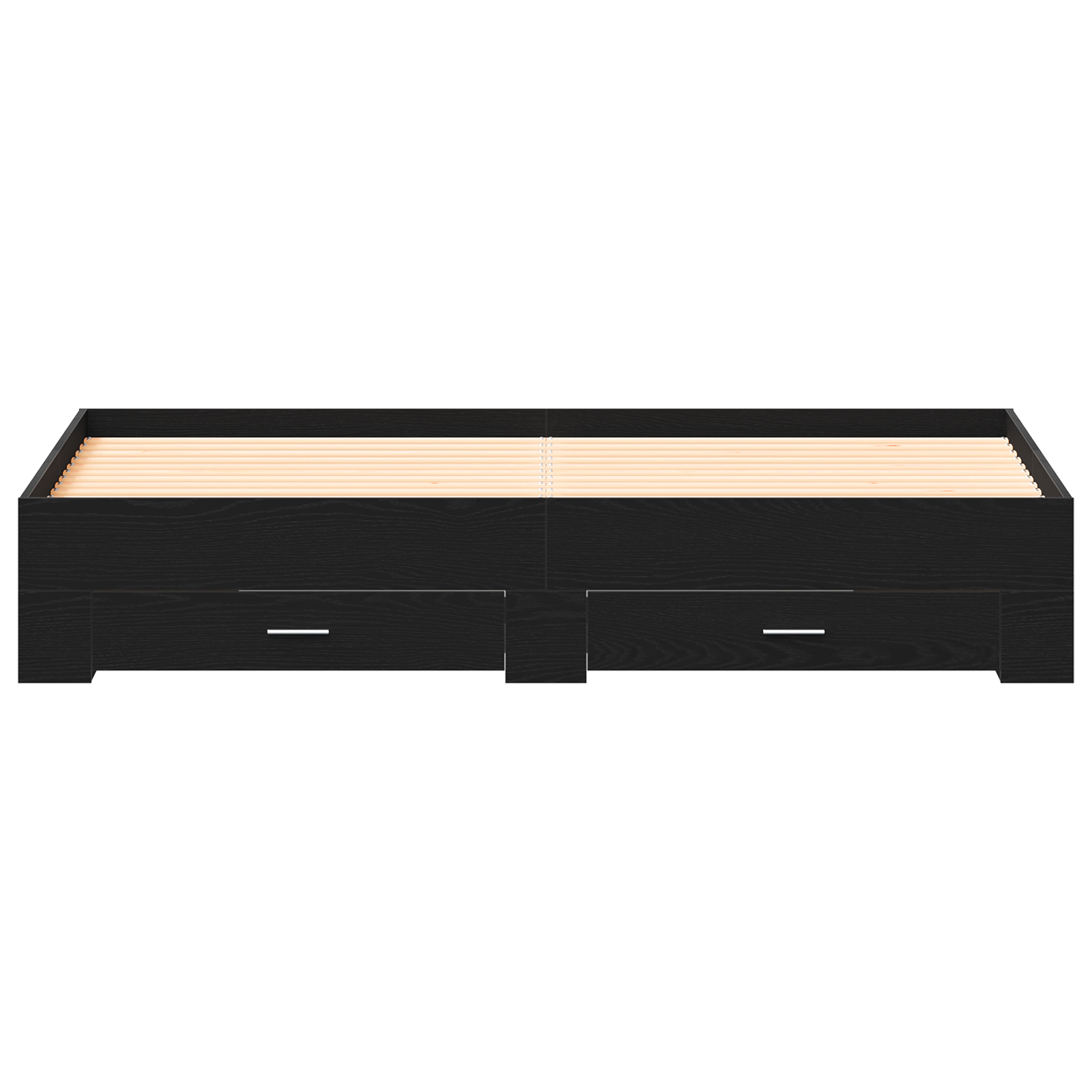Bed Frame with Drawers Black Oak 180x200 cm Engineered Wood - Image 6