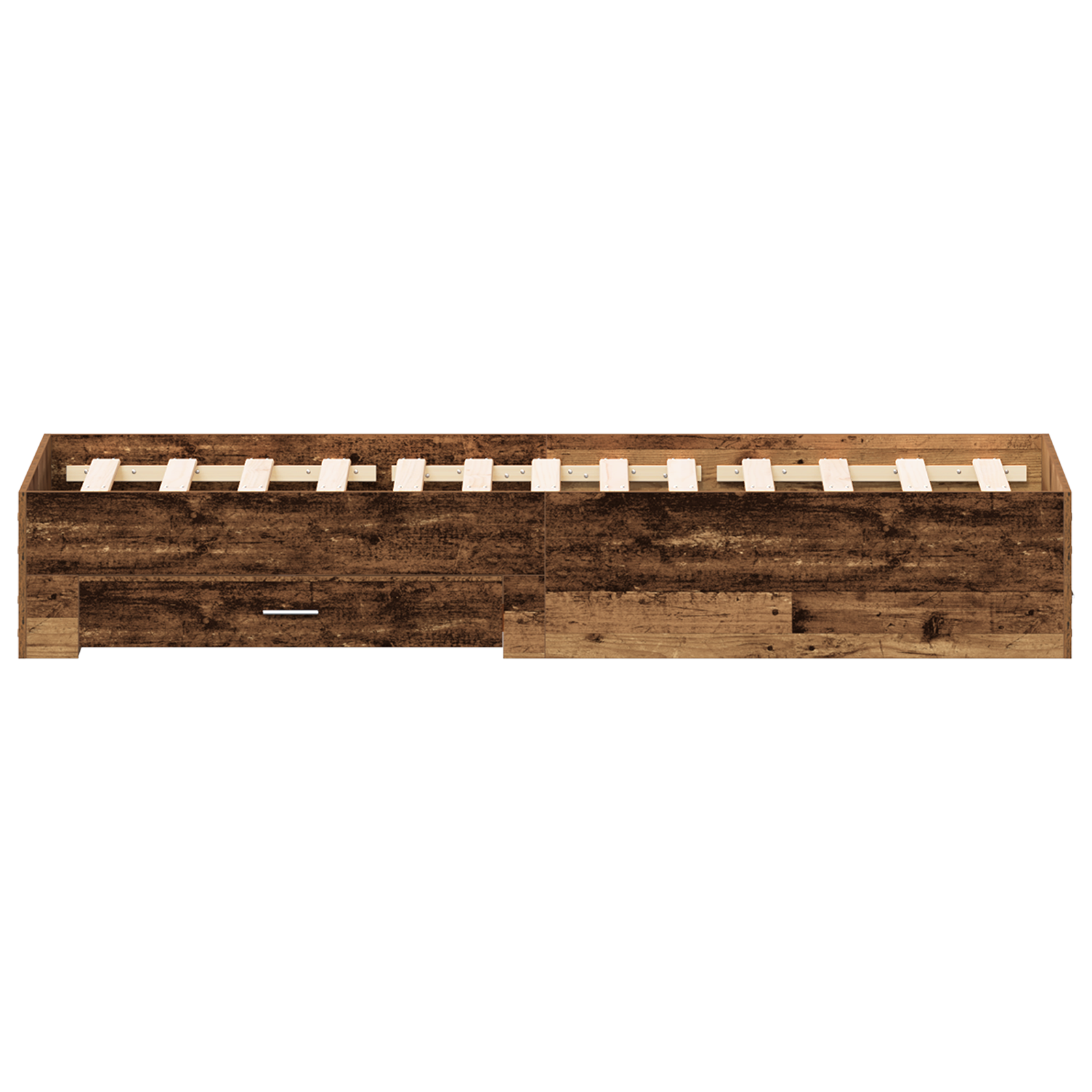 Bed Frame with Drawers Old Wood 120x200 cm Engineered Wood - Image 7