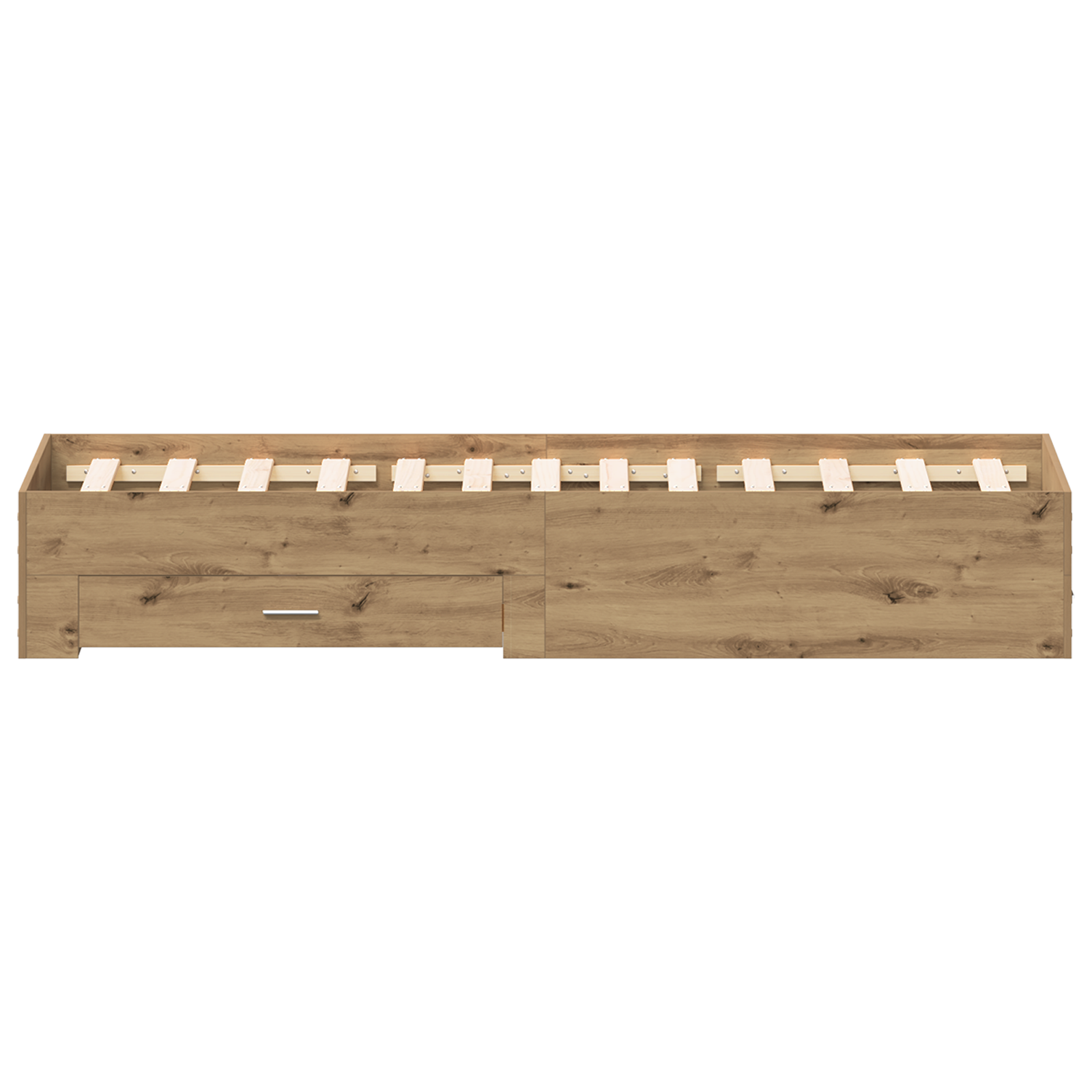 Bed Frame with Drawers Artisan Oak 120x200 cm Engineered Wood - Image 7