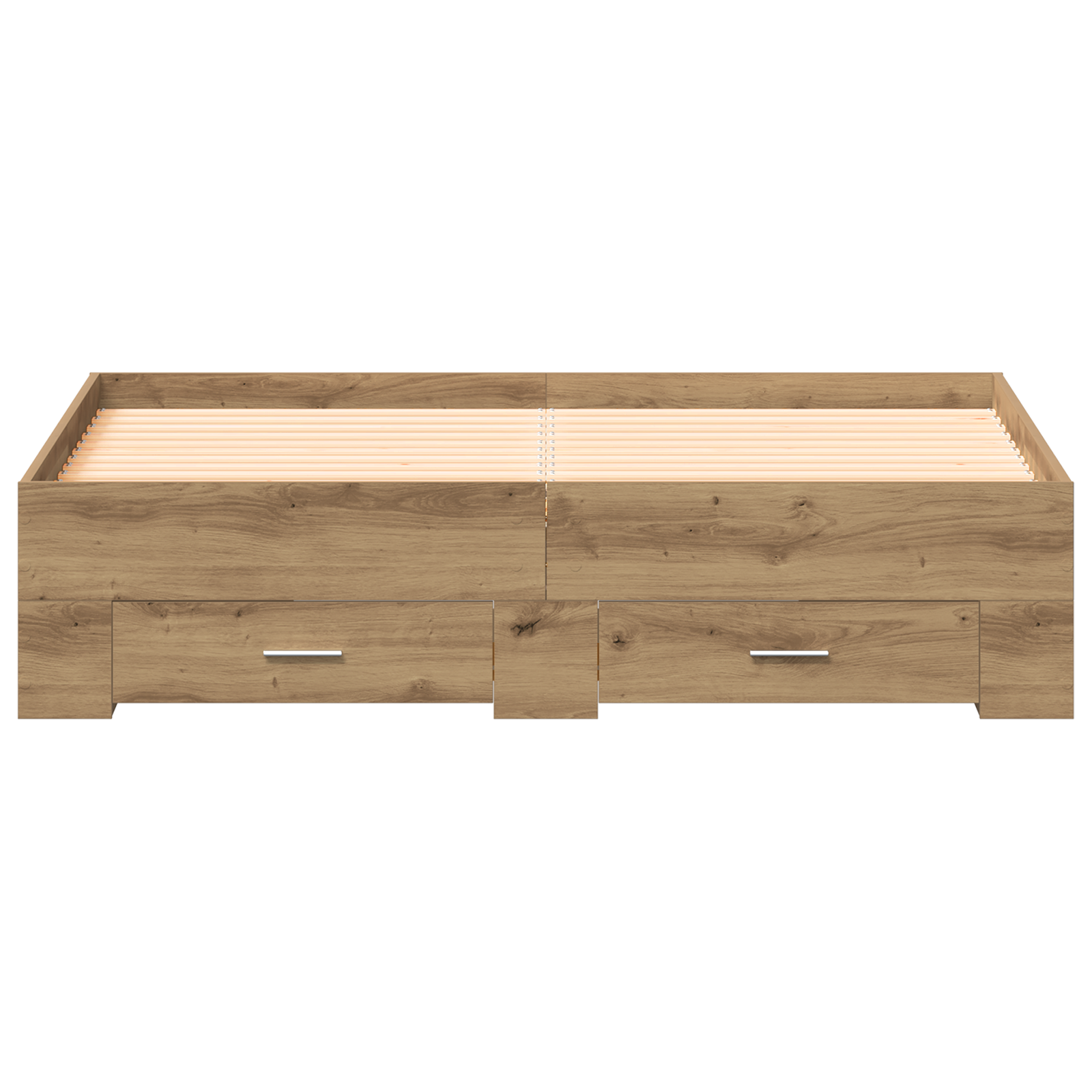 Bed Frame with Drawers Artisan Oak 135x190 cm Engineered Wood - Image 6