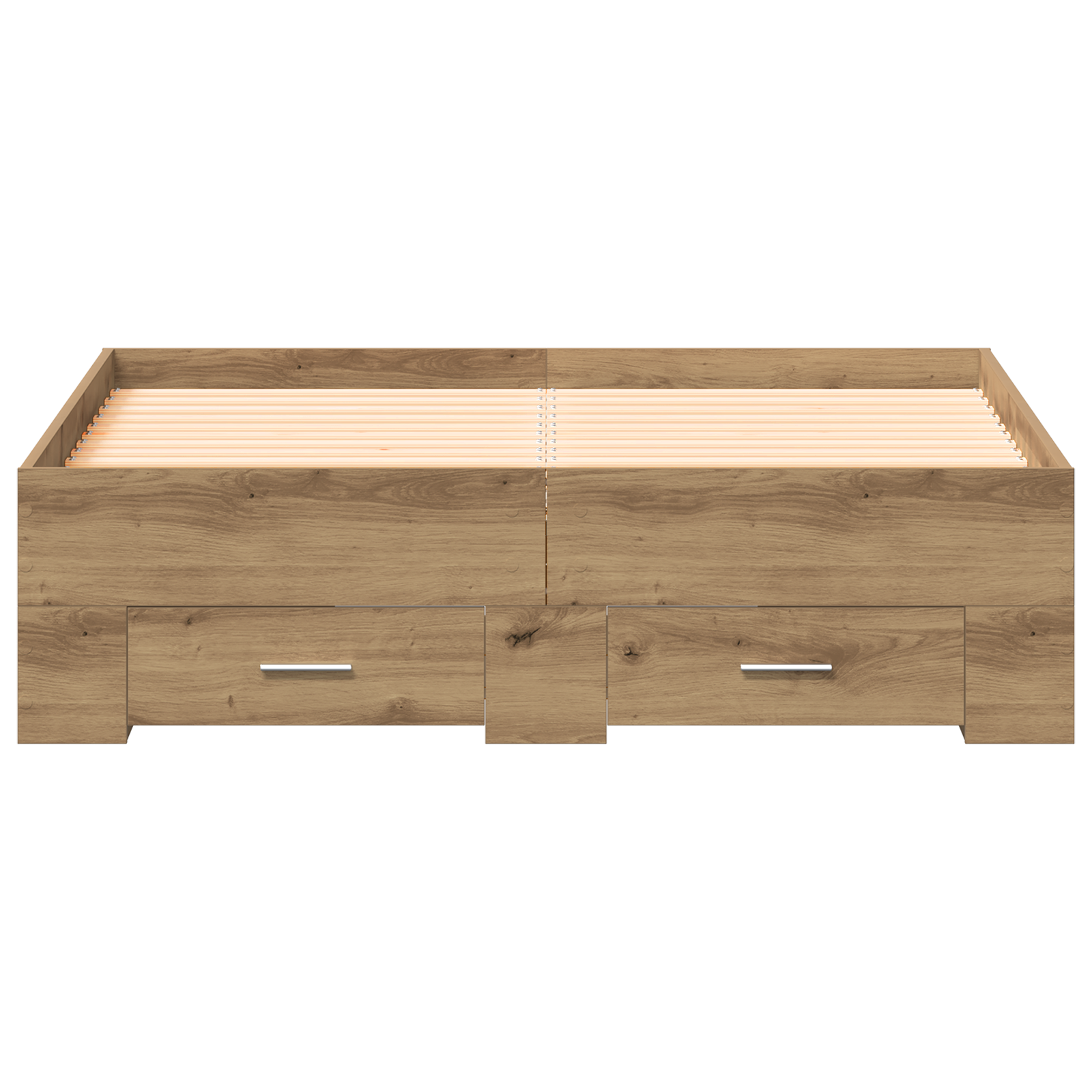 Bed Frame with Drawers Artisan Oak 120x190 cm Engineered Wood - Image 6