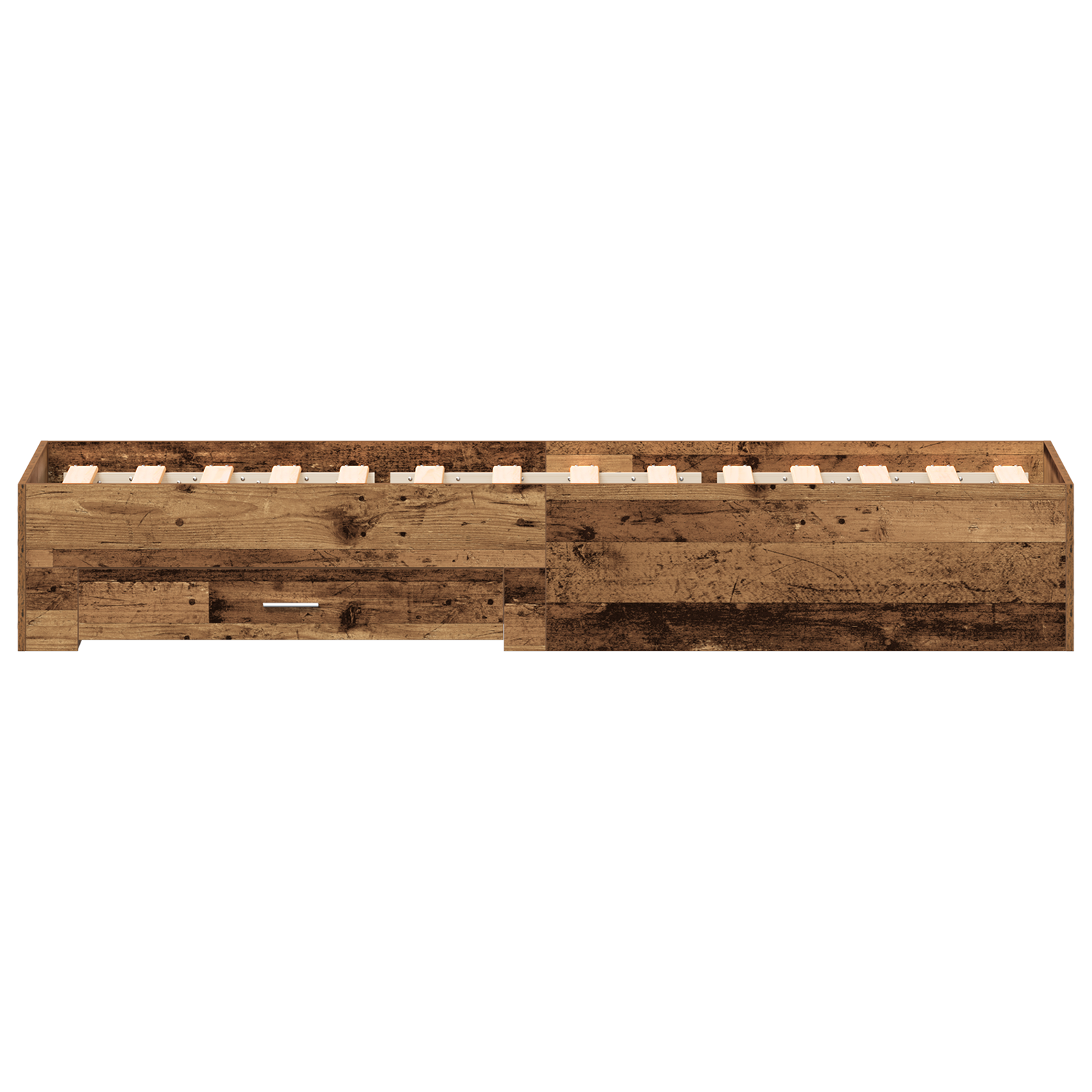 Bed Frame Old Wood 100x200 cm Engineered Wood - Image 7