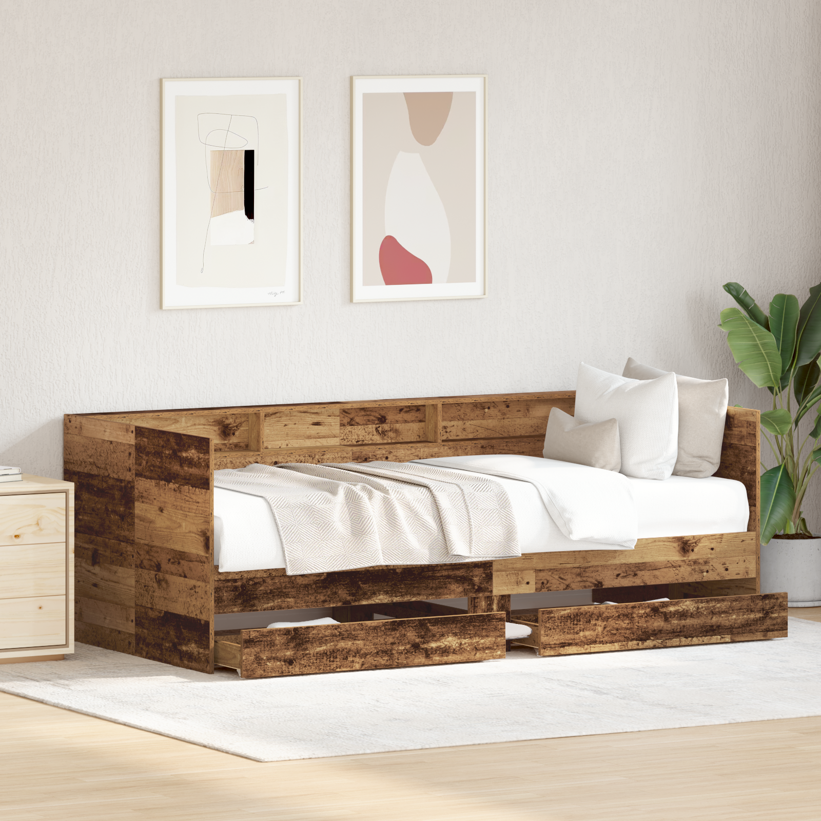Daybed Old wood Engineered wood 100 x 200 cm Durable - Image 5