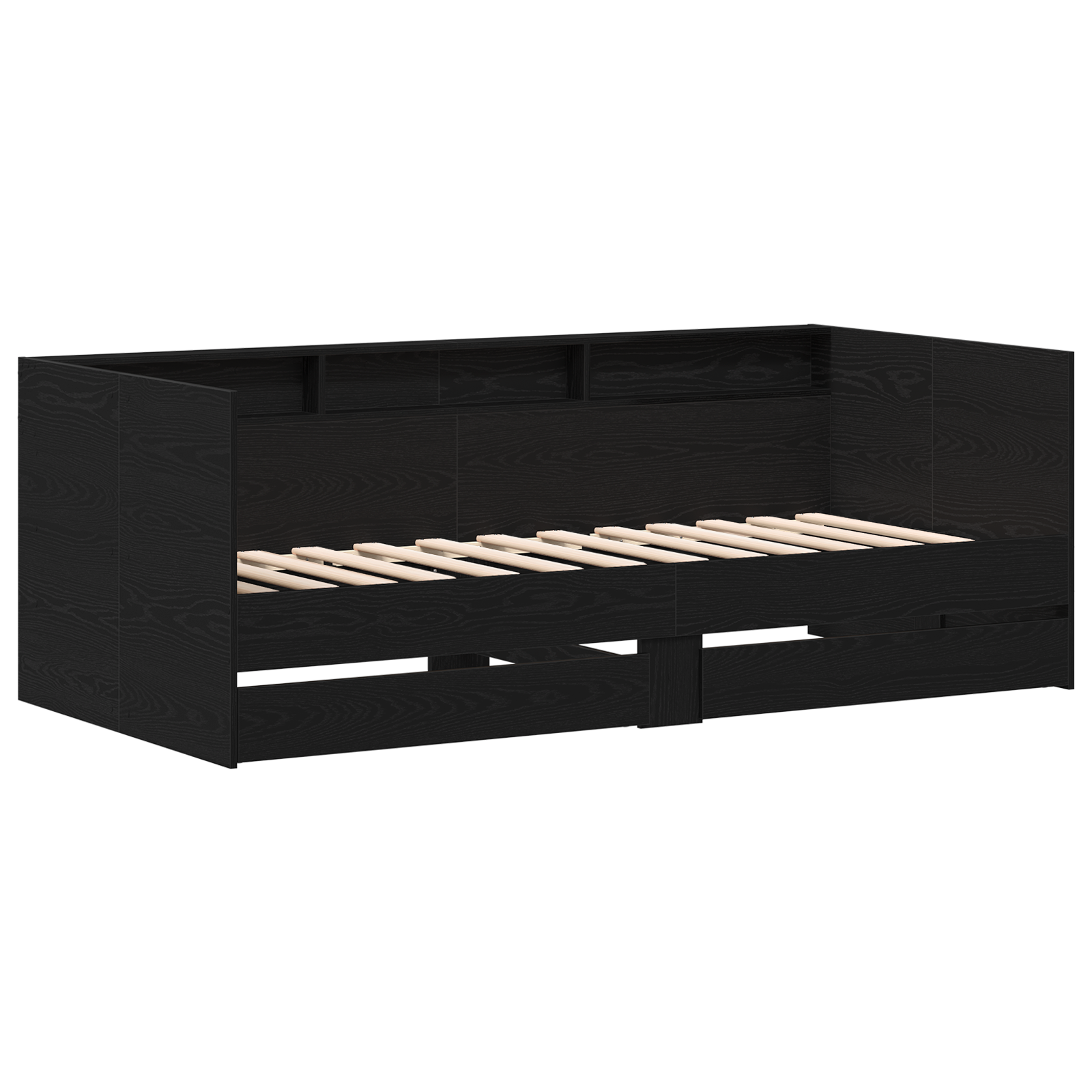 Black Oak Daybed with Drawers Black oak Engineered wood - Image 3