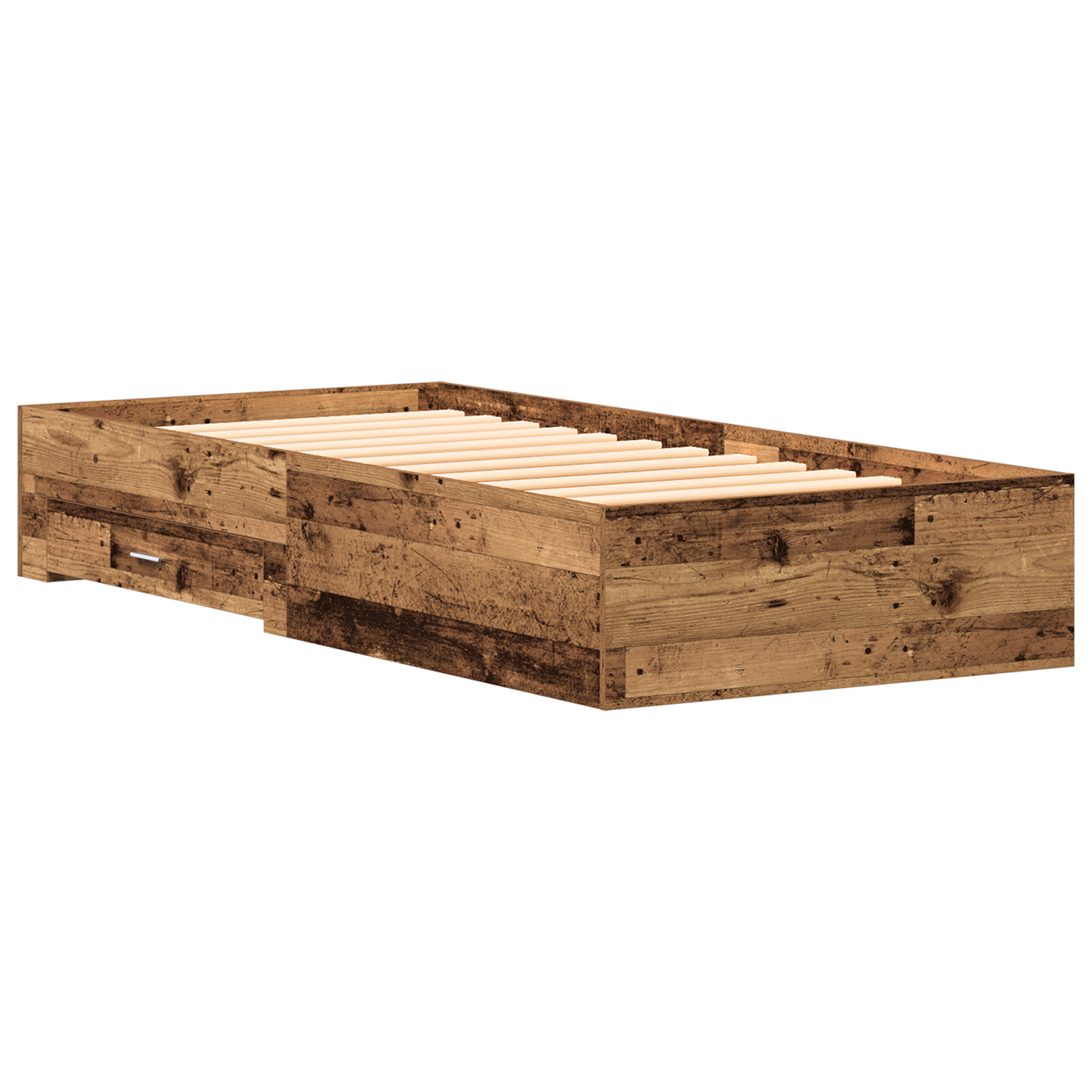 Bed Frame Old Wood 90x200 cm Engineered Wood - Image 3
