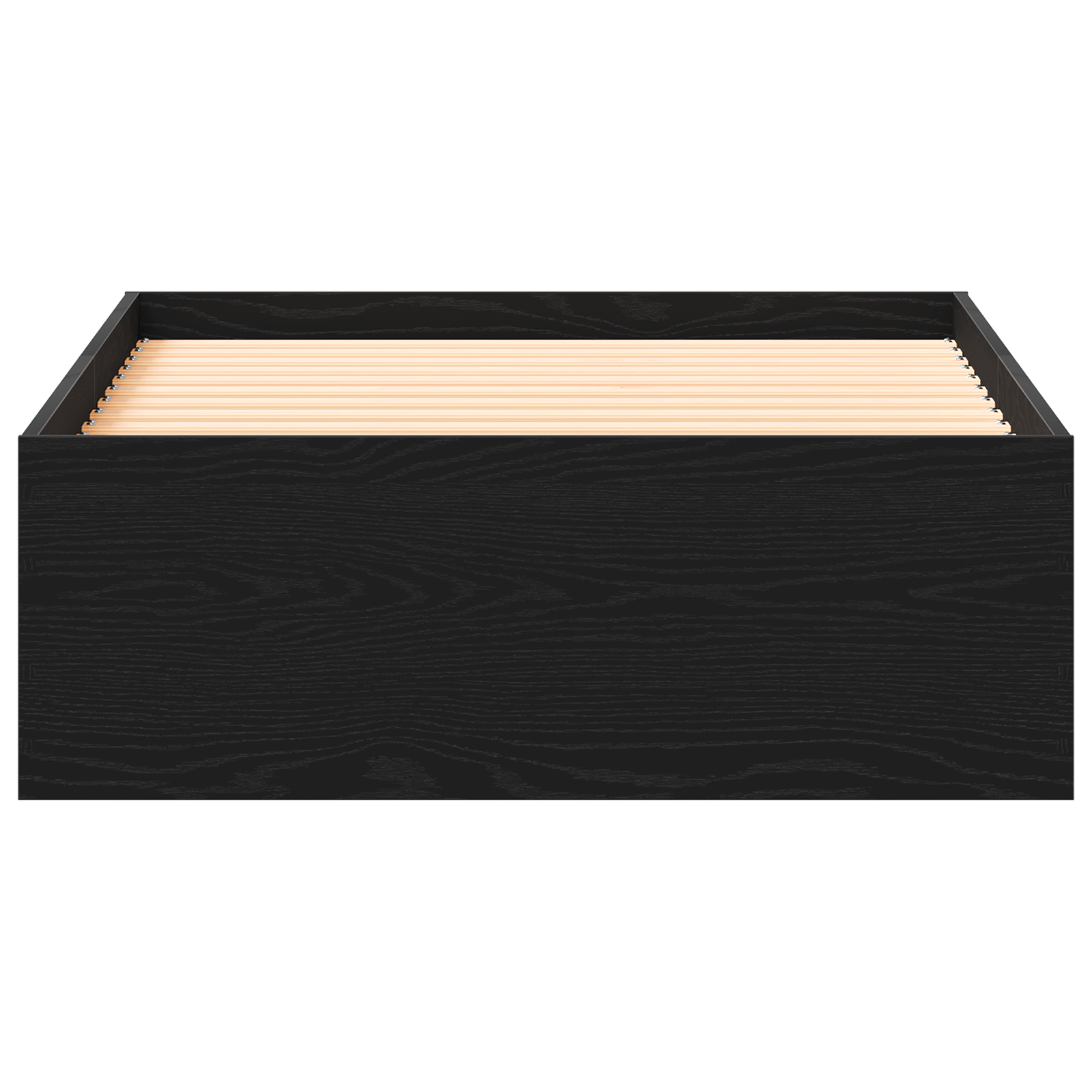 Bed Frame Black Oak 90x190 cm Engineered Wood - Image 6