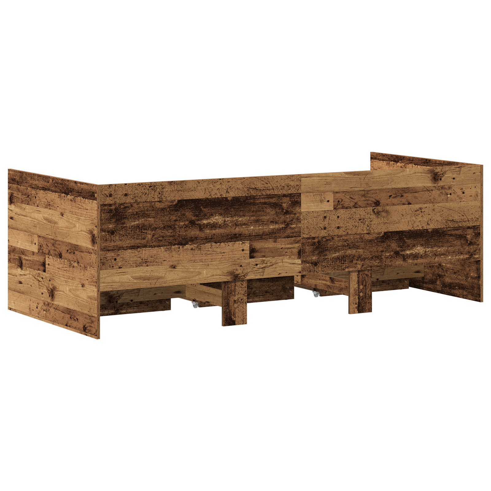 Rustic Daybed Old wood Engineered wood 90 x 200 cm Durable - Image 8