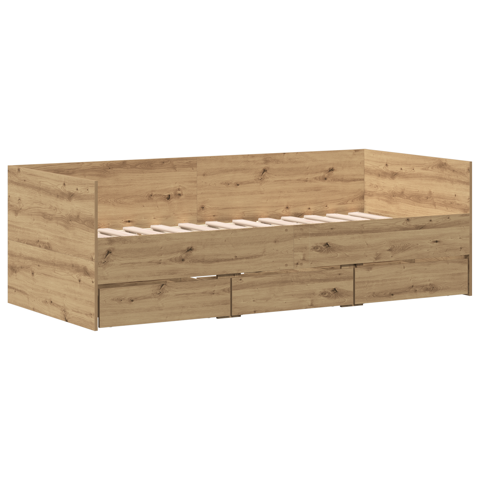 Daybed Artisan oak Engineered wood 90 x 190 cm Durable Daybed - Image 3
