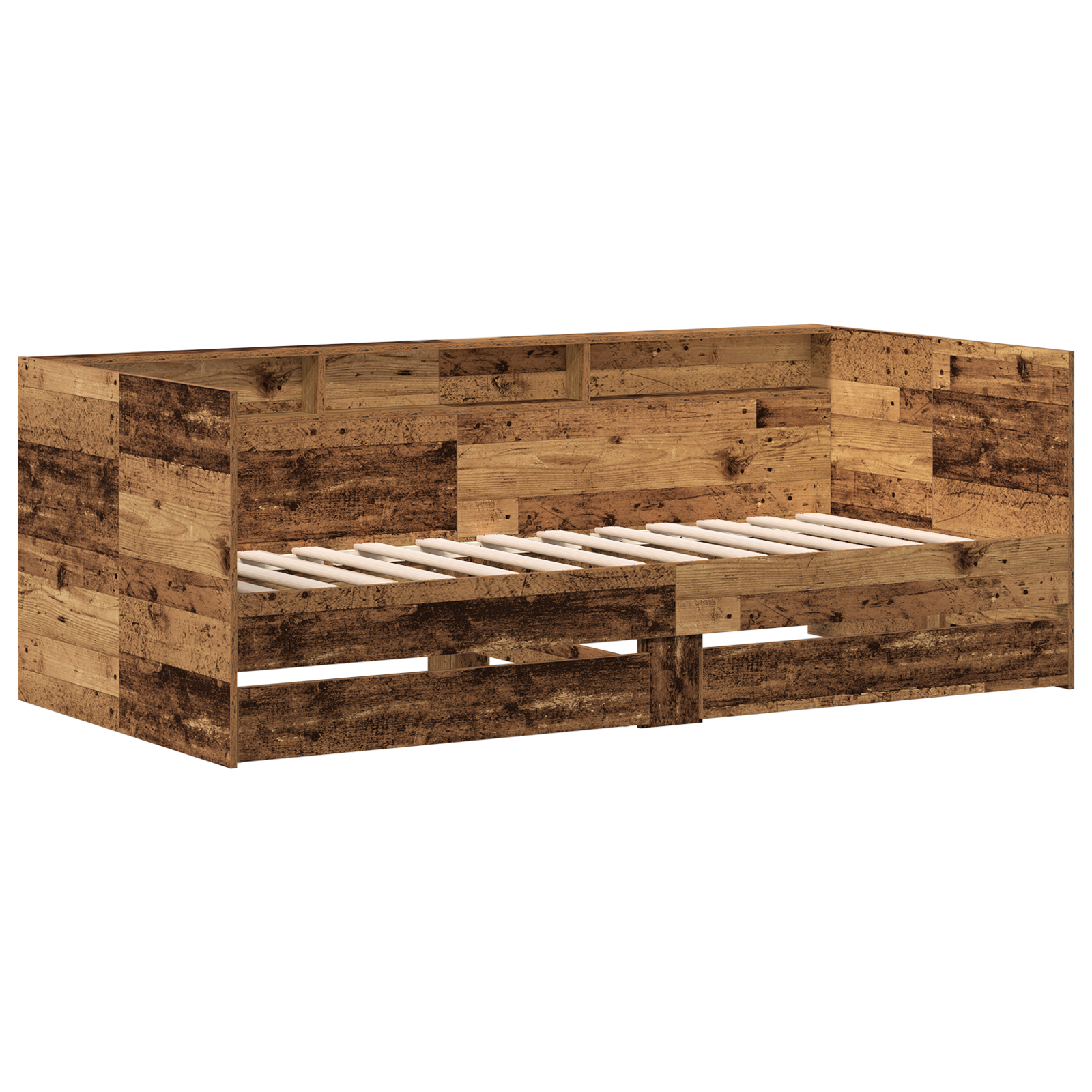 Daybed with Drawers Old wood Engineered wood 90 x 200 cm Durable - Image 3