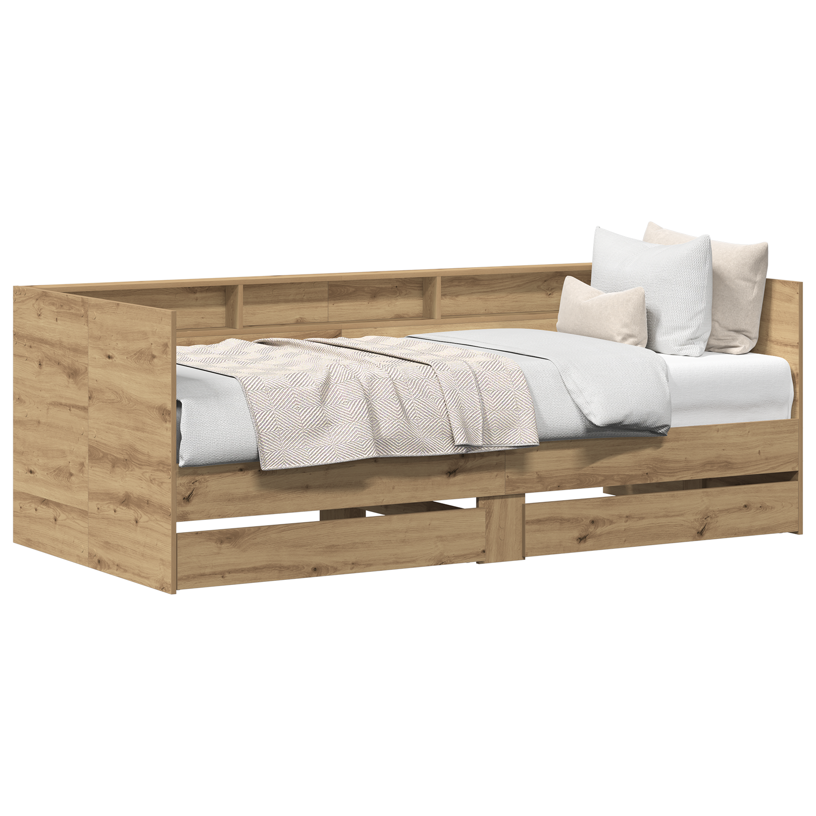 Daybed with Drawers Artisan oak Engineered wood 90 x 190 cm - Image 2
