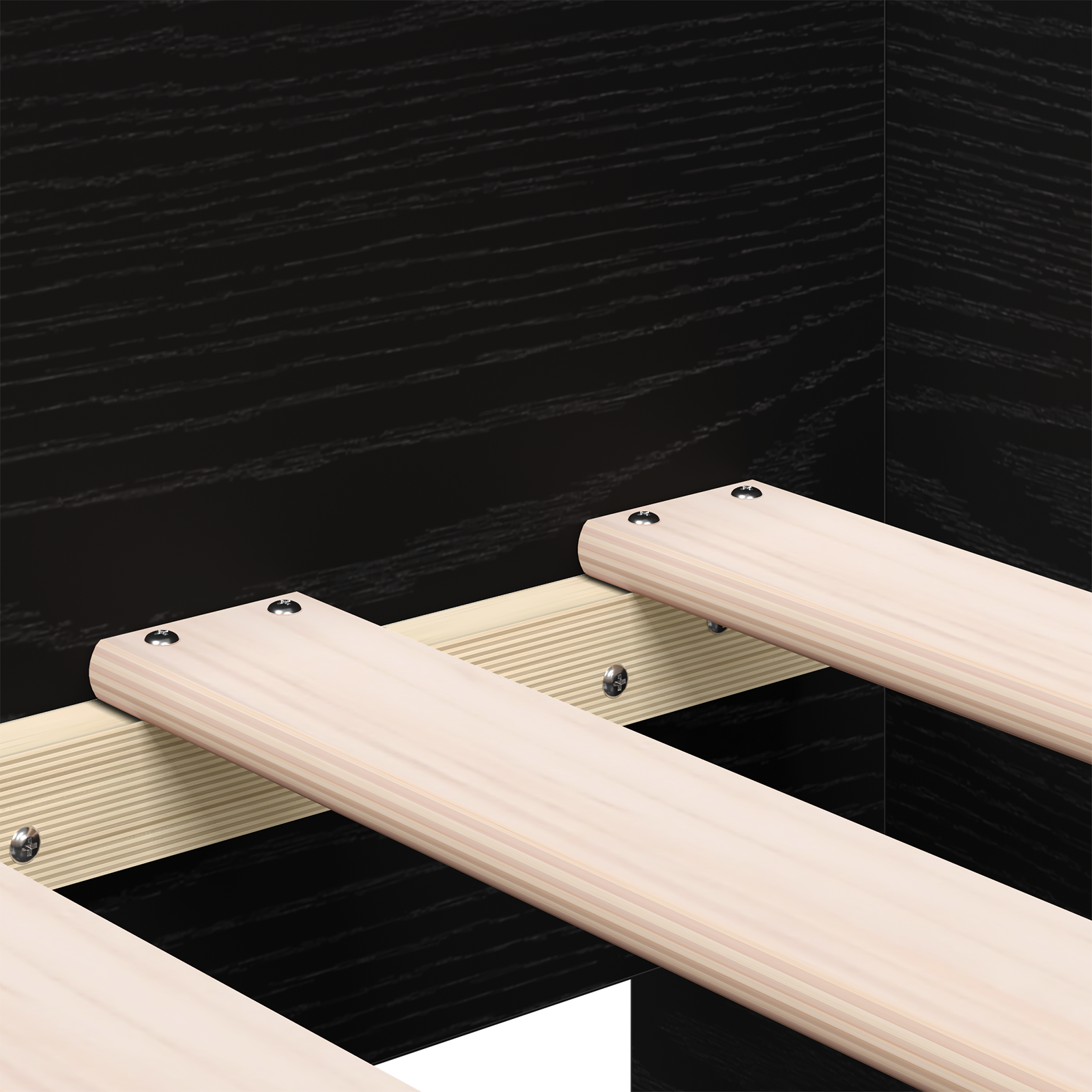 Daybed with Black Oak Drawers Black oak Engineered wood 90 x 190 cm - Image 11