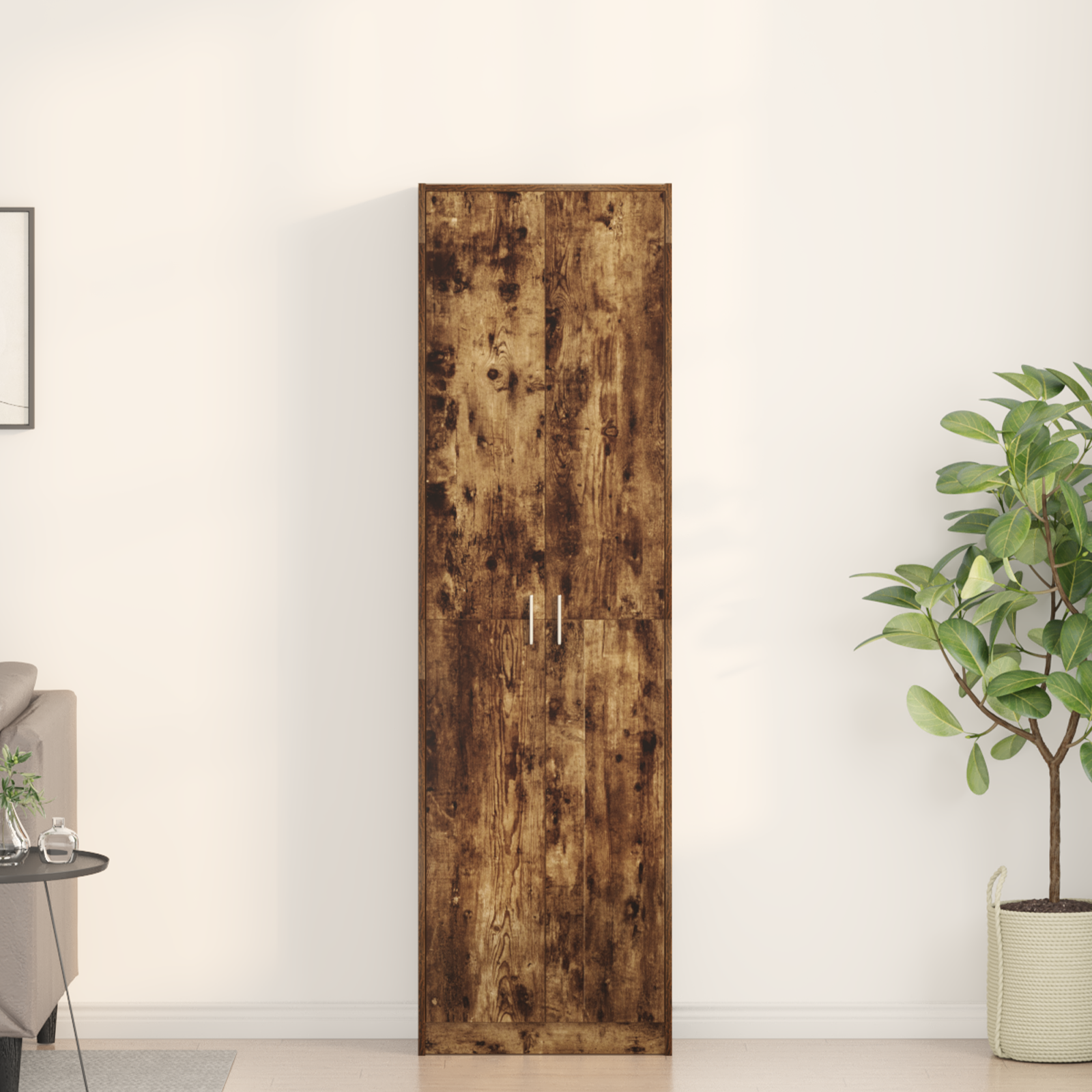 Drabužinė Rūkytas ąžuolas 55x25x189 cm Medienos drožlių plokštės