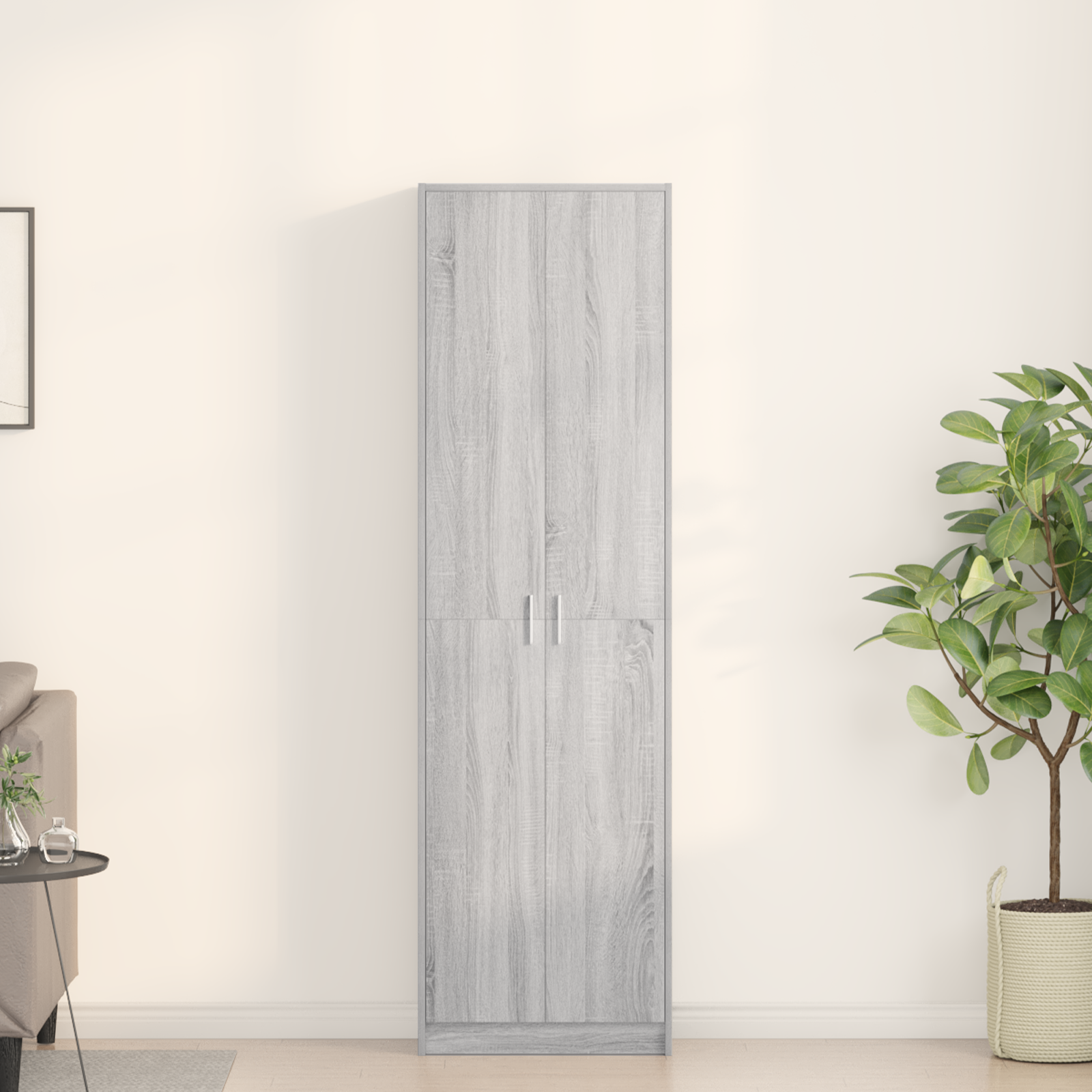 Spinta Pilkos sonomos 55x25x189 cm Medienos drožlių