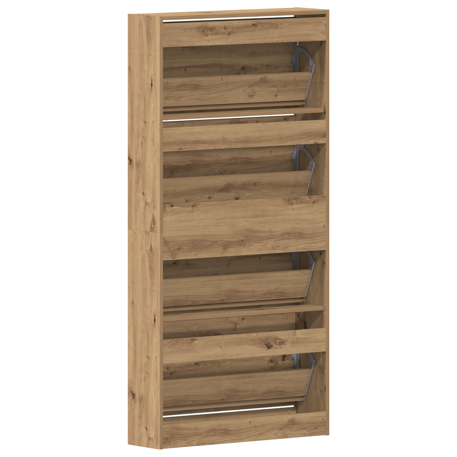 Shoe Cabinet Artisan Oak Engineered Wood 80 x 21 x 163.5 cm - Image 8
