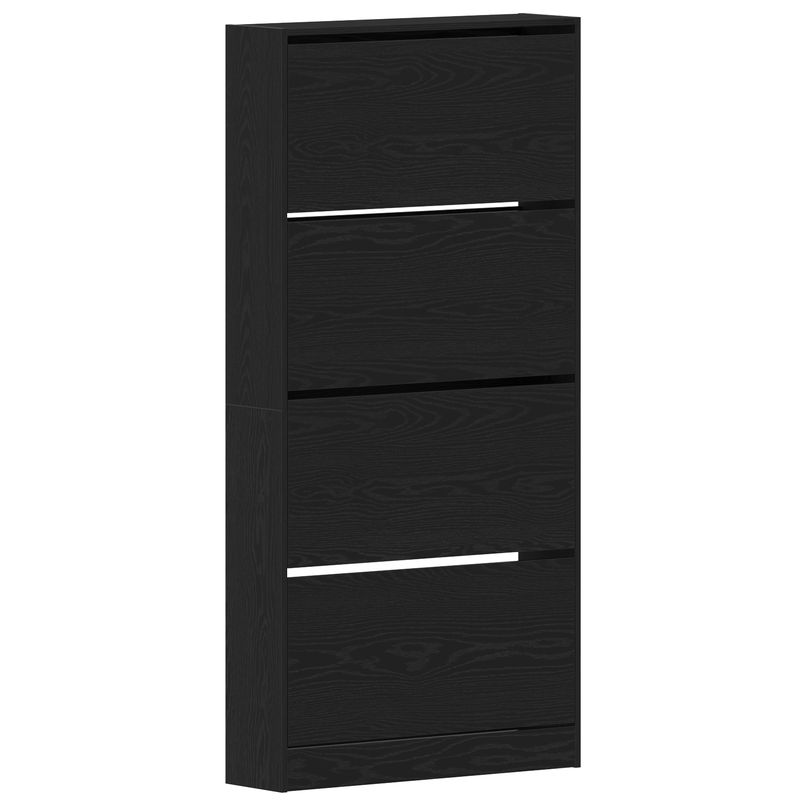 Shoe Cabinet Black oak Engineered wood 80 x 21 x 163.5 cm Durable - Image 2