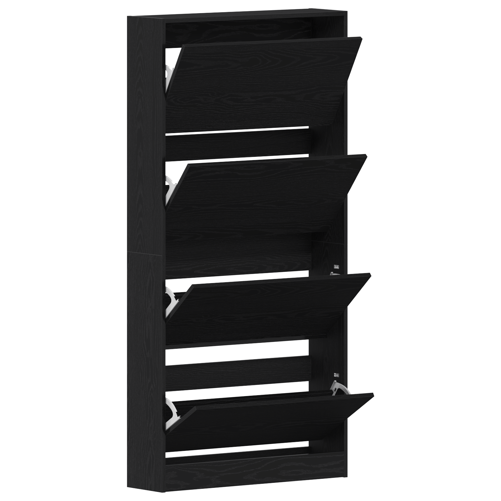 Shoe Cabinet Black oak Engineered wood 80 x 21 x 163.5 cm Durable - Image 5