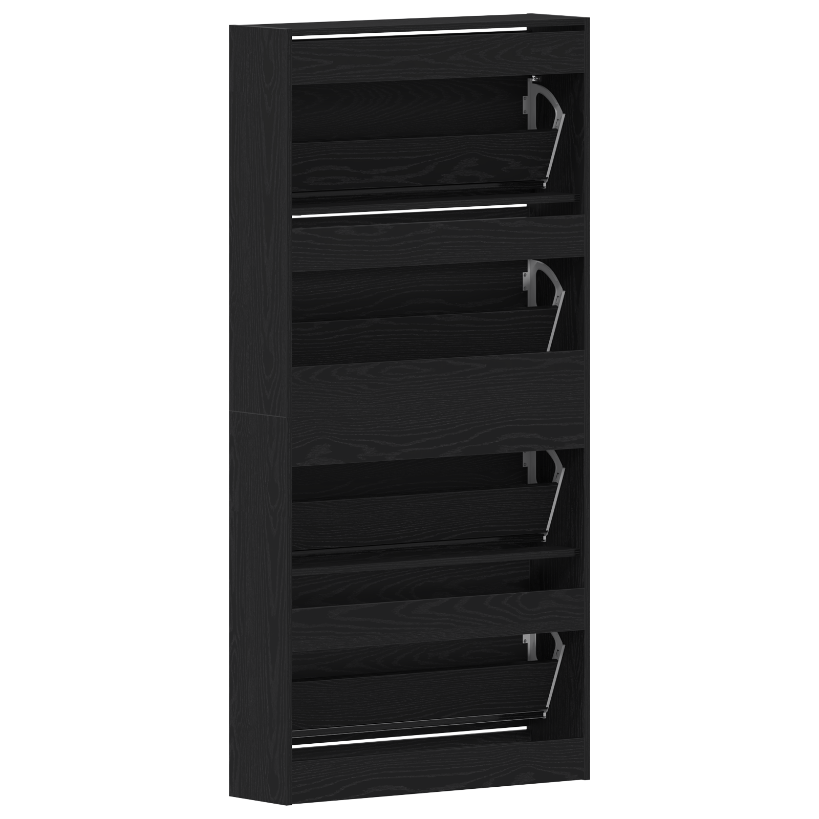 Shoe Cabinet Black oak Engineered wood 80 x 21 x 163.5 cm Durable - Image 8