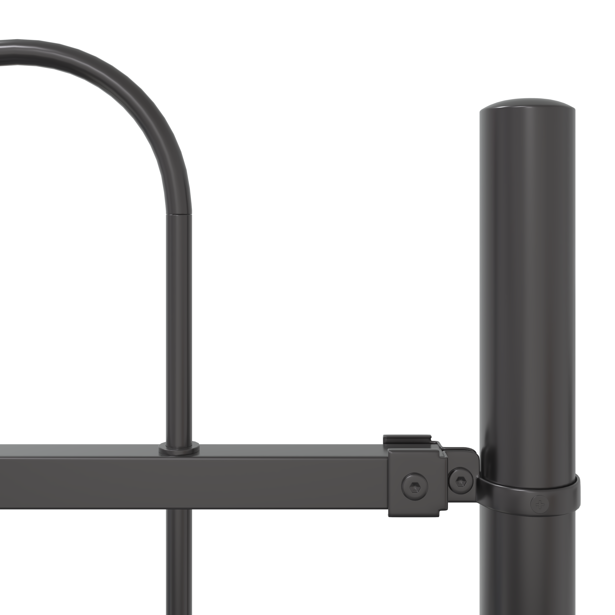 Garden Fence with Hoop Top Grey 10.2x0.8 m Steel - Image 6