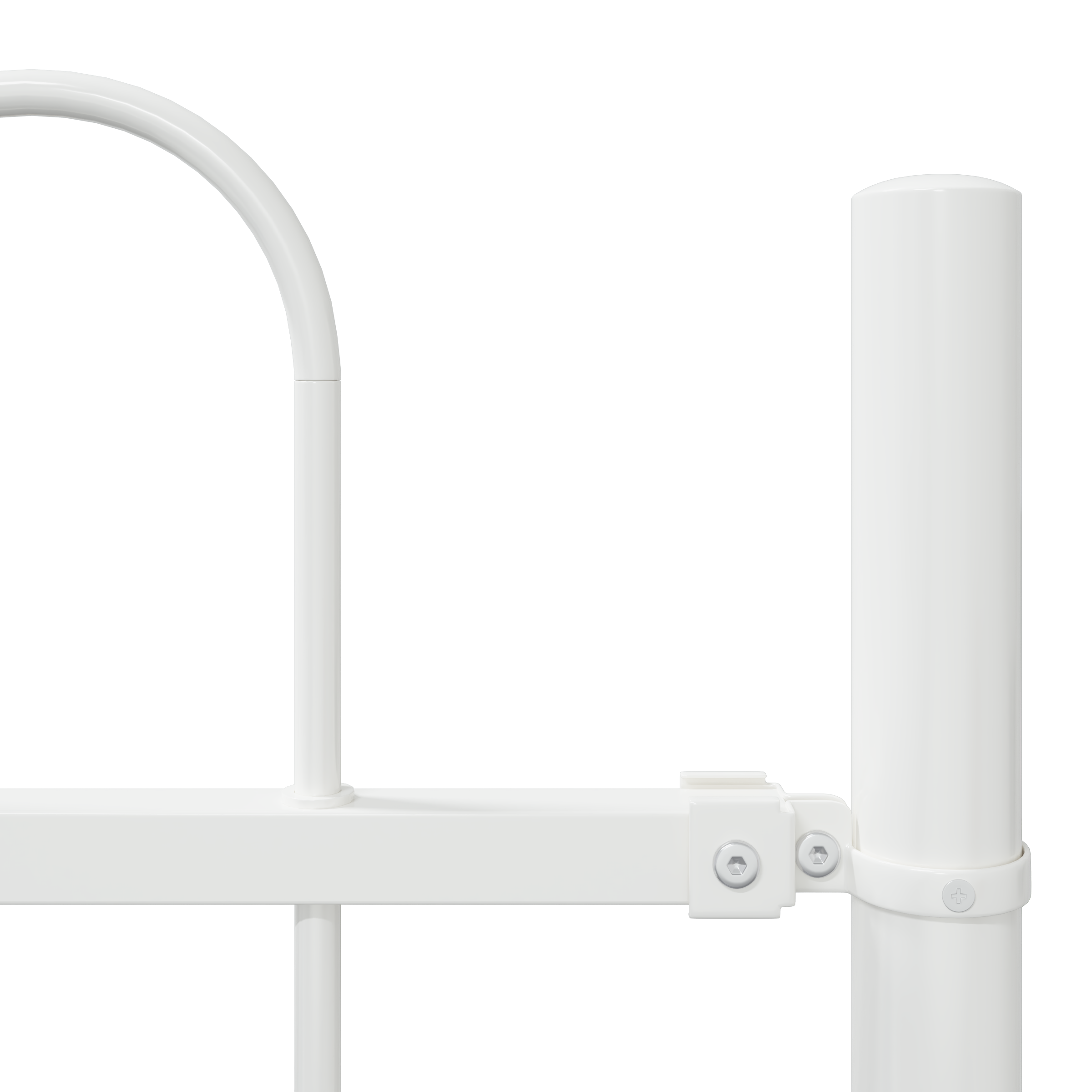 Garden Fence with Hoop Top White 11,9x0,6 m Steel - Image 6