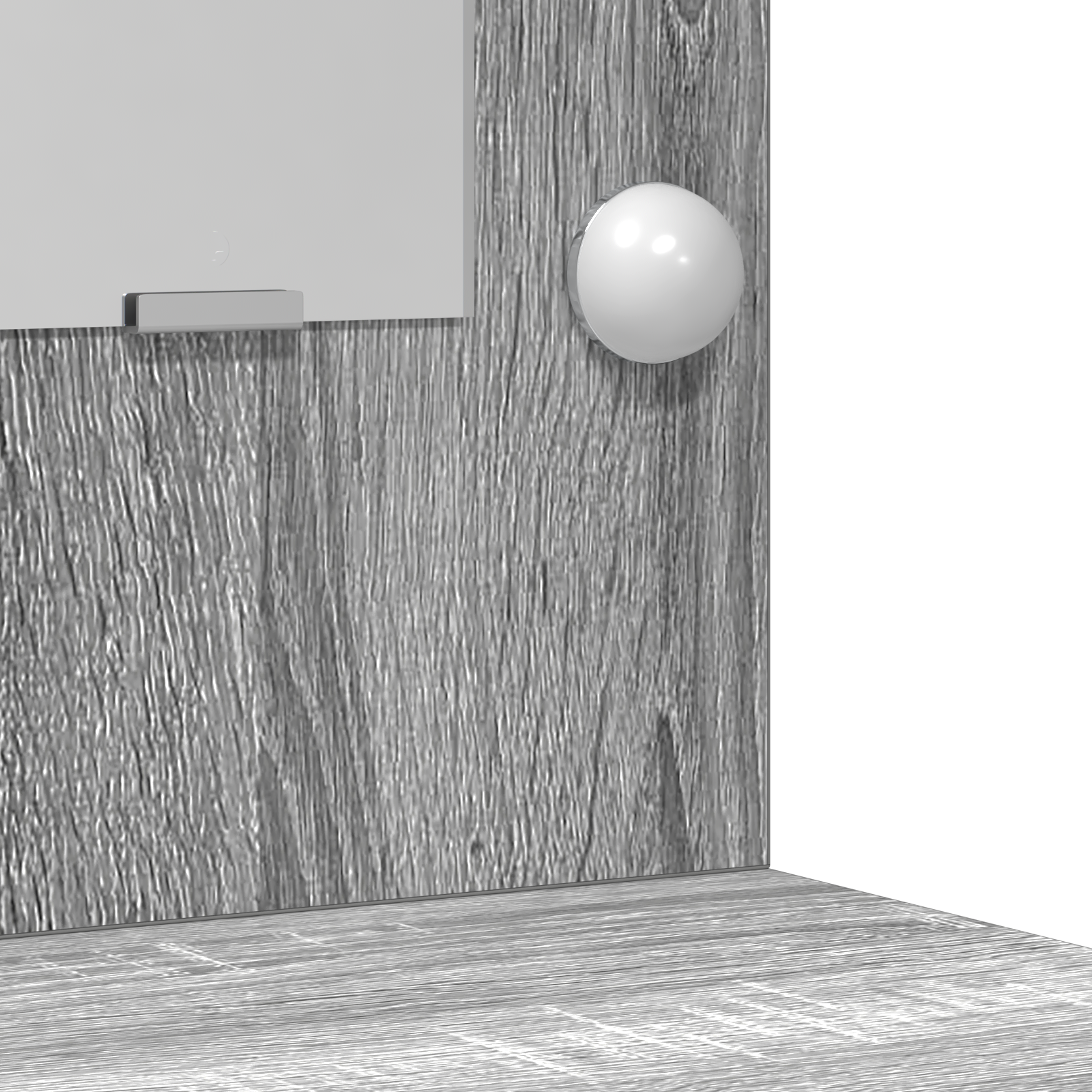 2-Piece Dressing Table Set with LED in Grey Sonoma Engineered Wood - Image 8