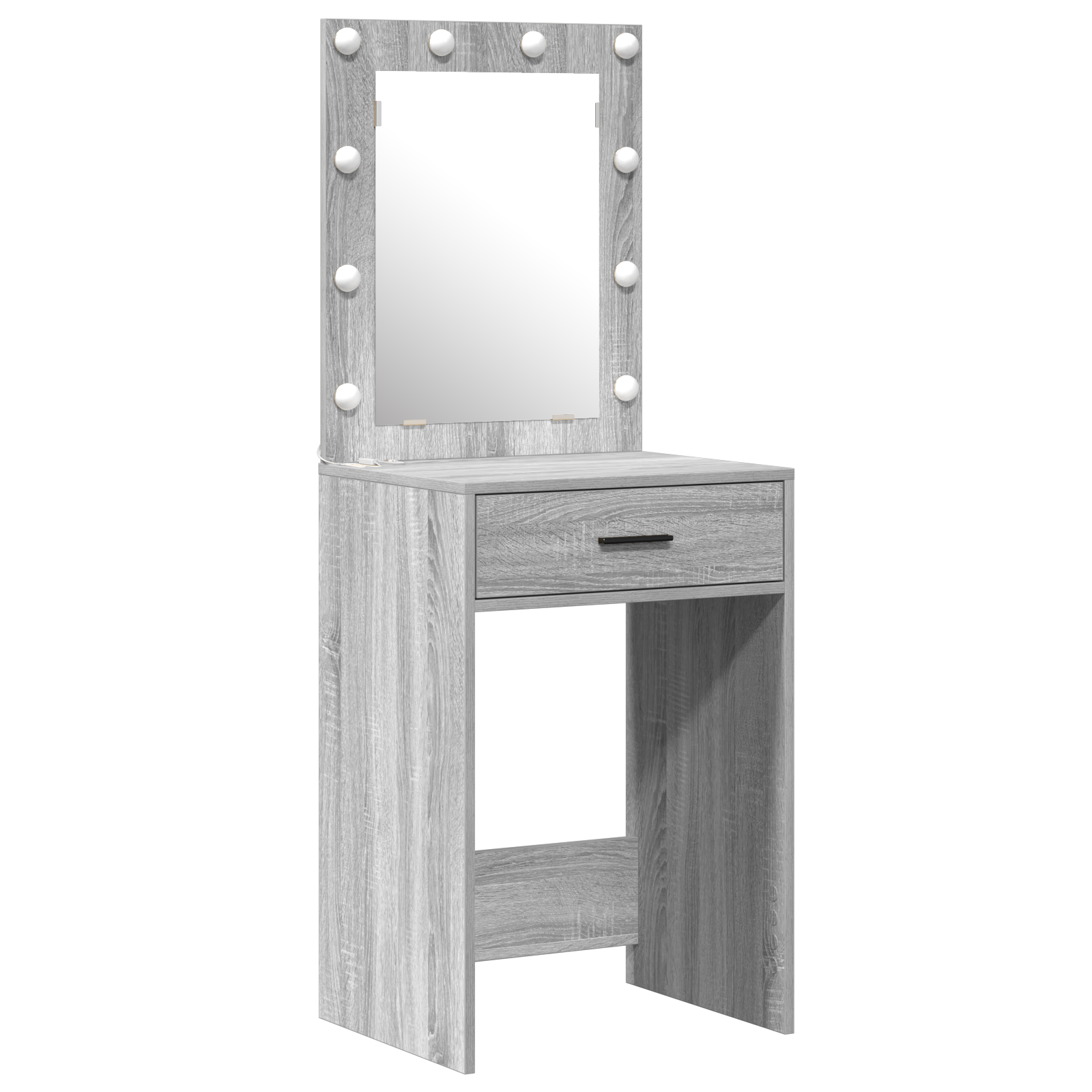 2-Piece Dressing Table Set with LED in Grey Sonoma Engineered Wood - Image 4