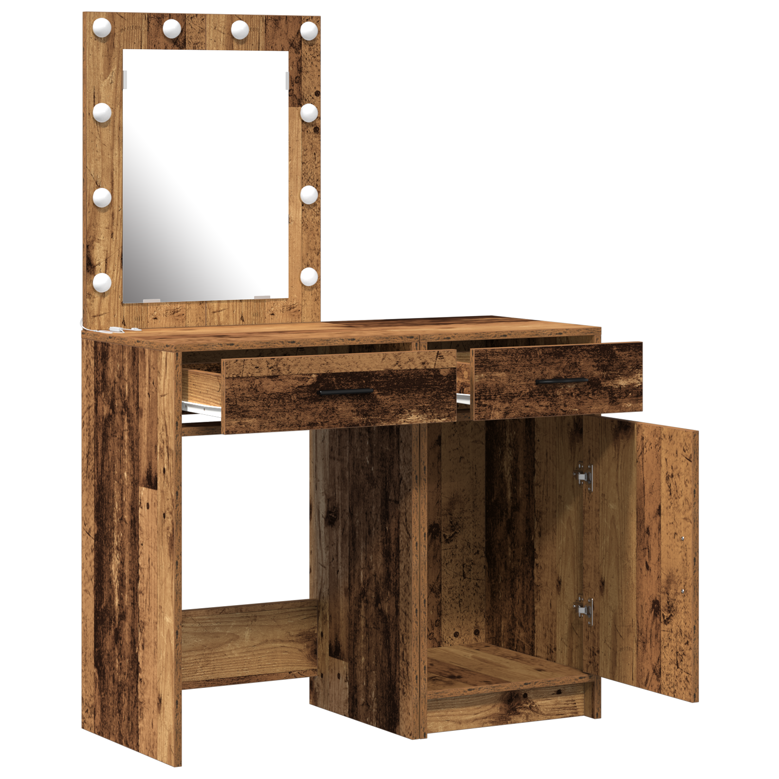 Vidaxl 2-teiliges Make-up-tisch-set Mit Led In Sonoma-eiche vidaXL - Bild 14 von 117