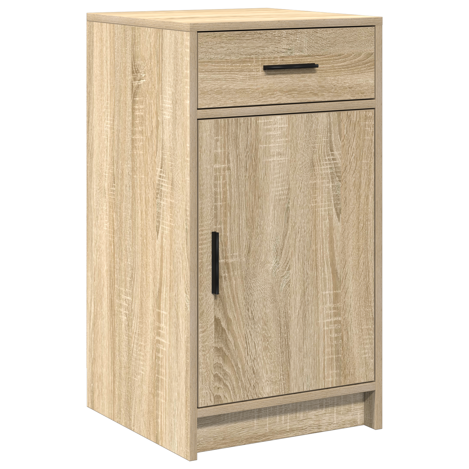 3 Piece Dressing Table Set with LED Sonoma Oak Engineered Wood - Image 6